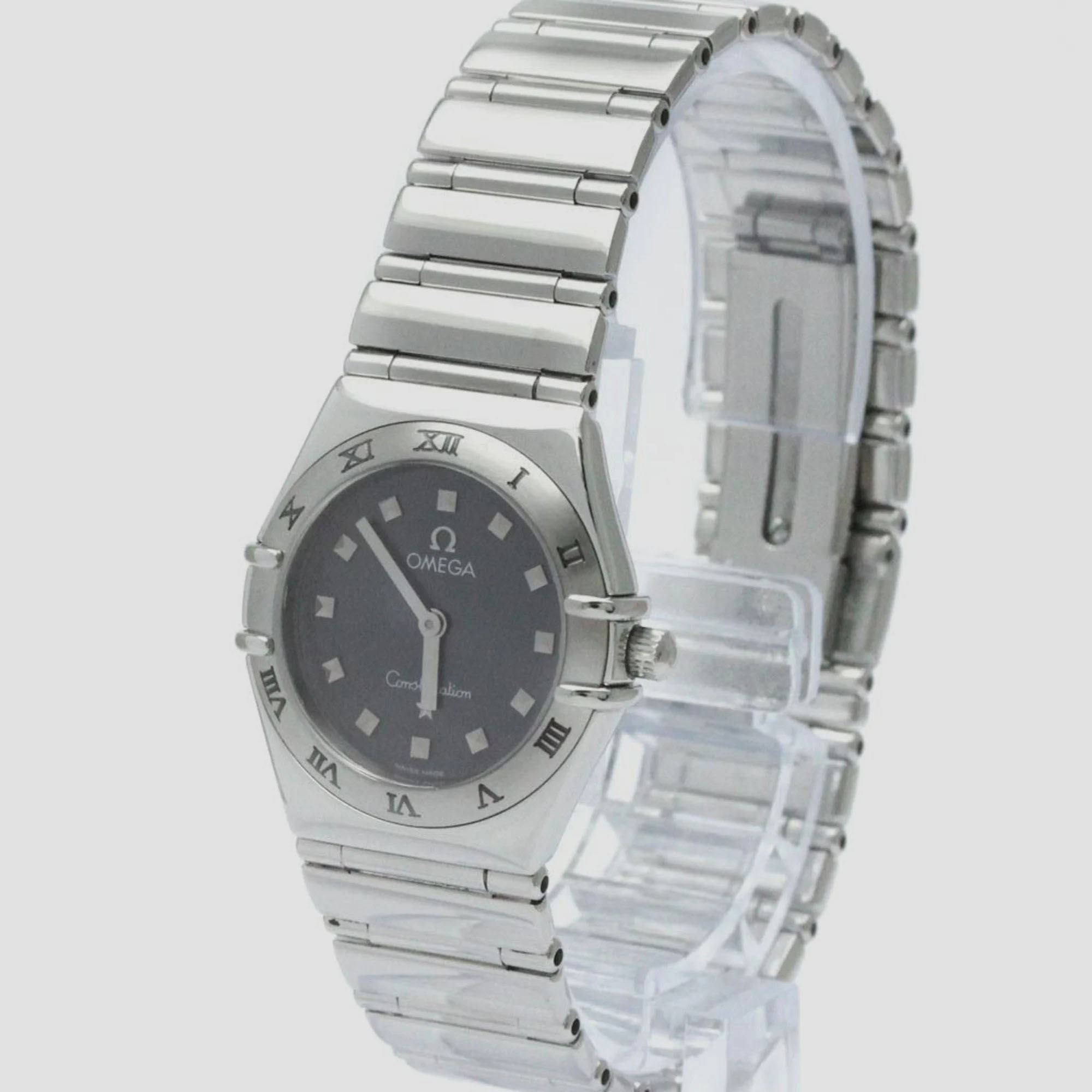 

Omega Black Stainless Steel Constellation 1571.51 Quartz Women's Wristwatch 25 mm