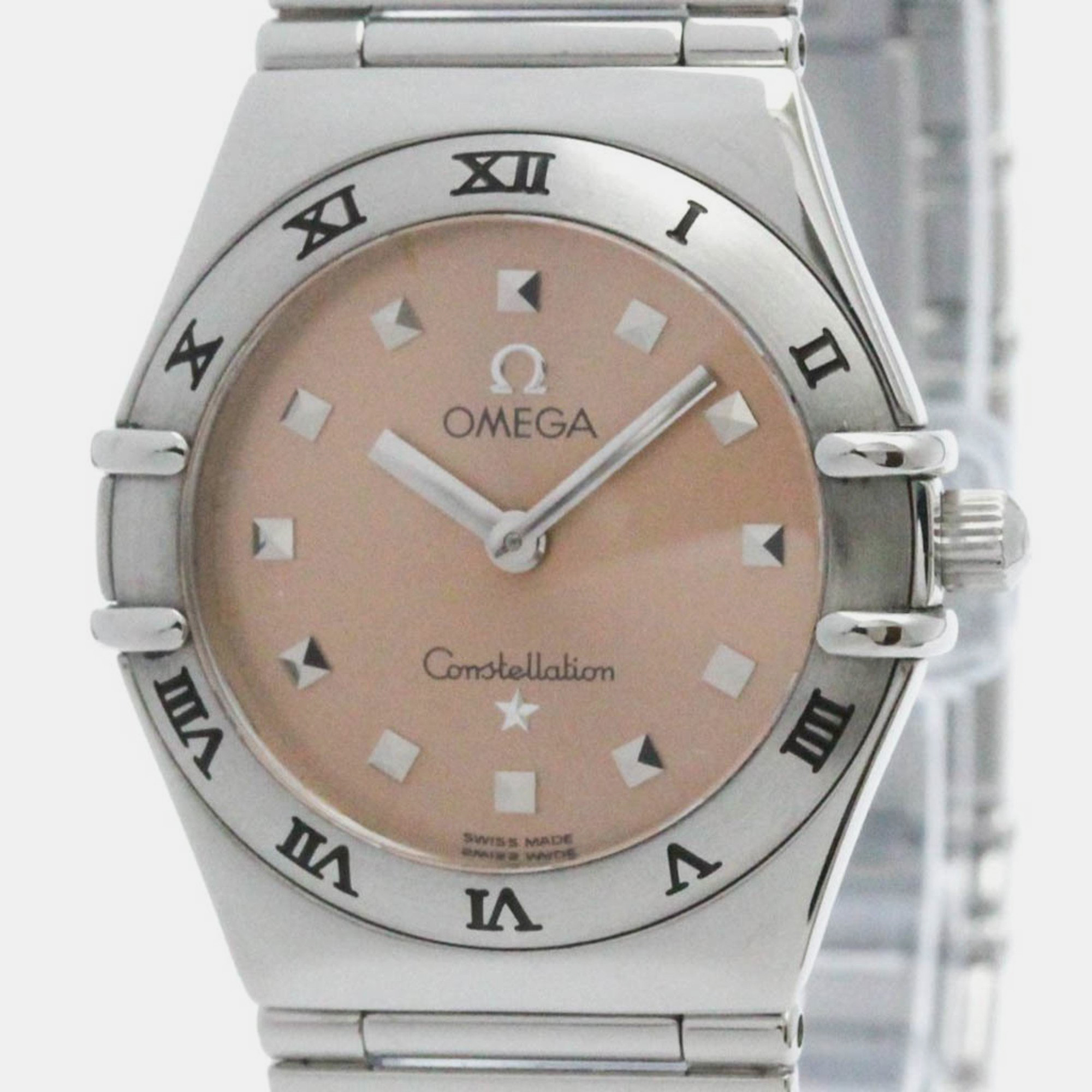 

Omega Orange Stainless Steel Constellation 1571.61 Quartz Women's Wristwatch 25 mm