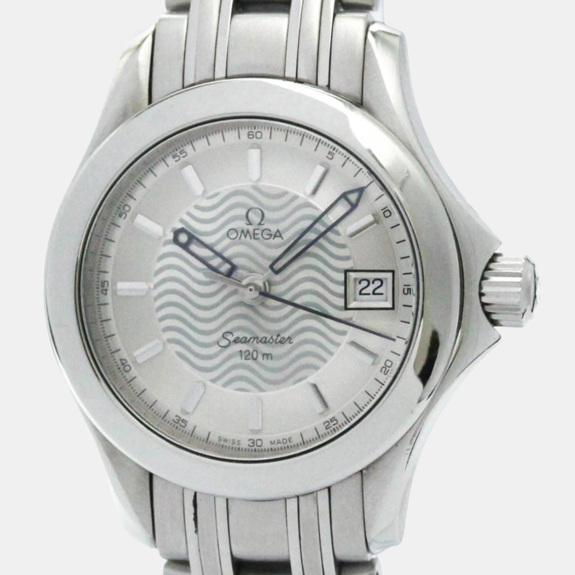 

Omega Silver Stainless Steel Seamaster 2581.31 Quartz Women's Wristwatch 26 mm
