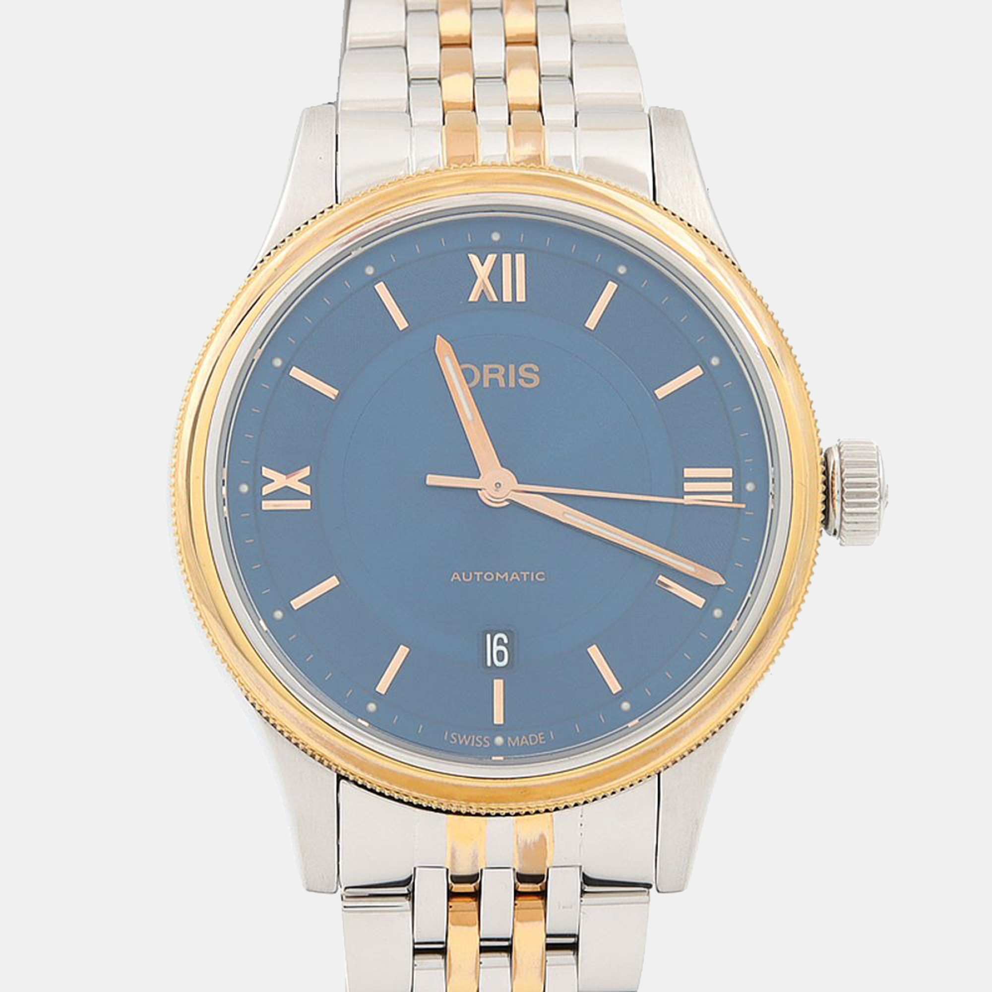 

Oris Classic 733 7719 4375 Automatic Blue Stainless Steel and Gold Men's Wristwatch