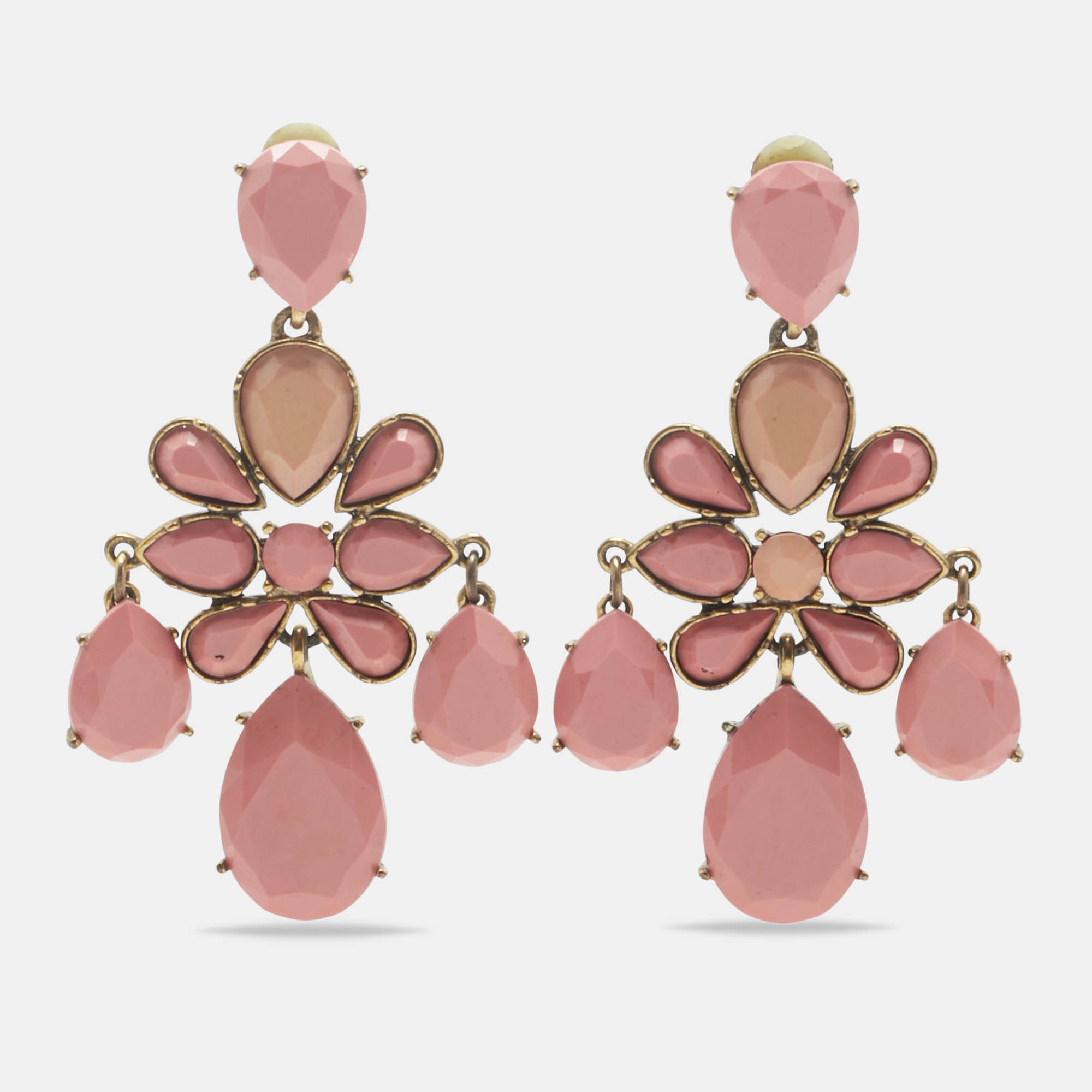 

Oscar de la Renta Resin Gold Tone Earrings