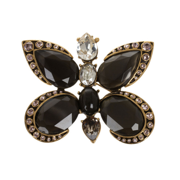 Pre Owned Oscar de la Renta Butterfly Brooch