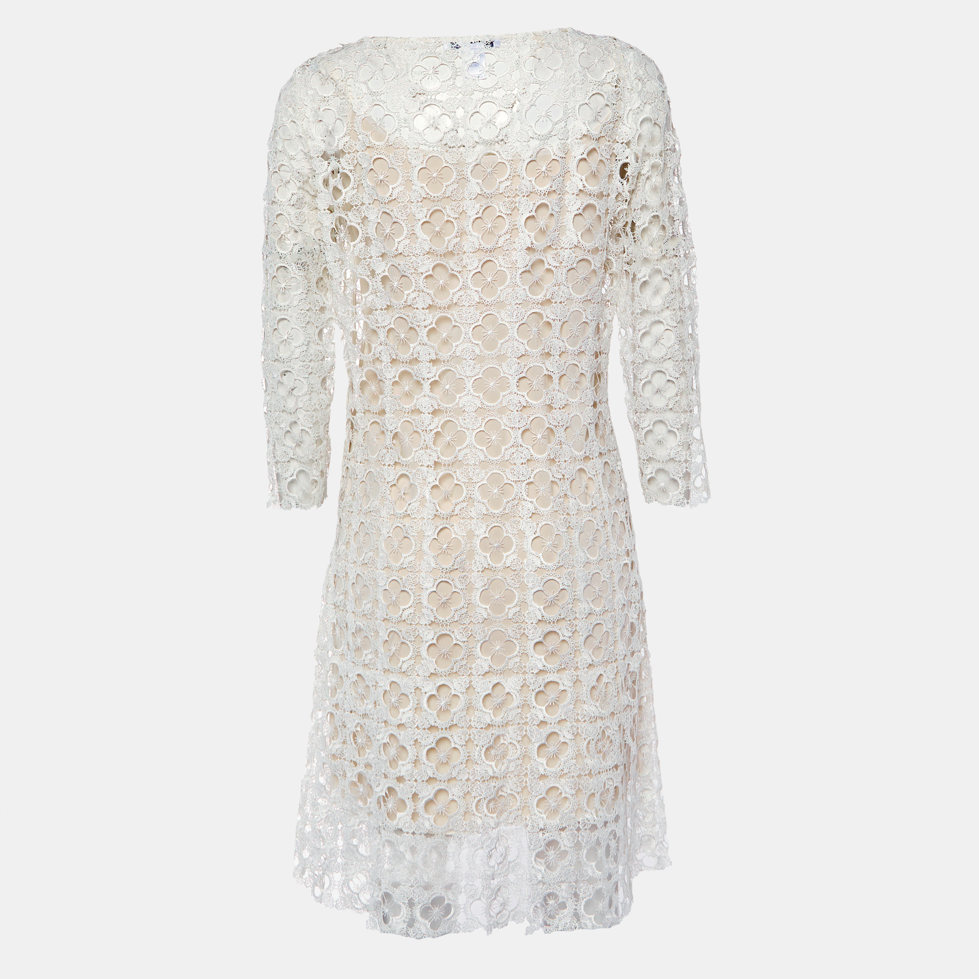 

Oscar de la Renta White Lace Midi Dress