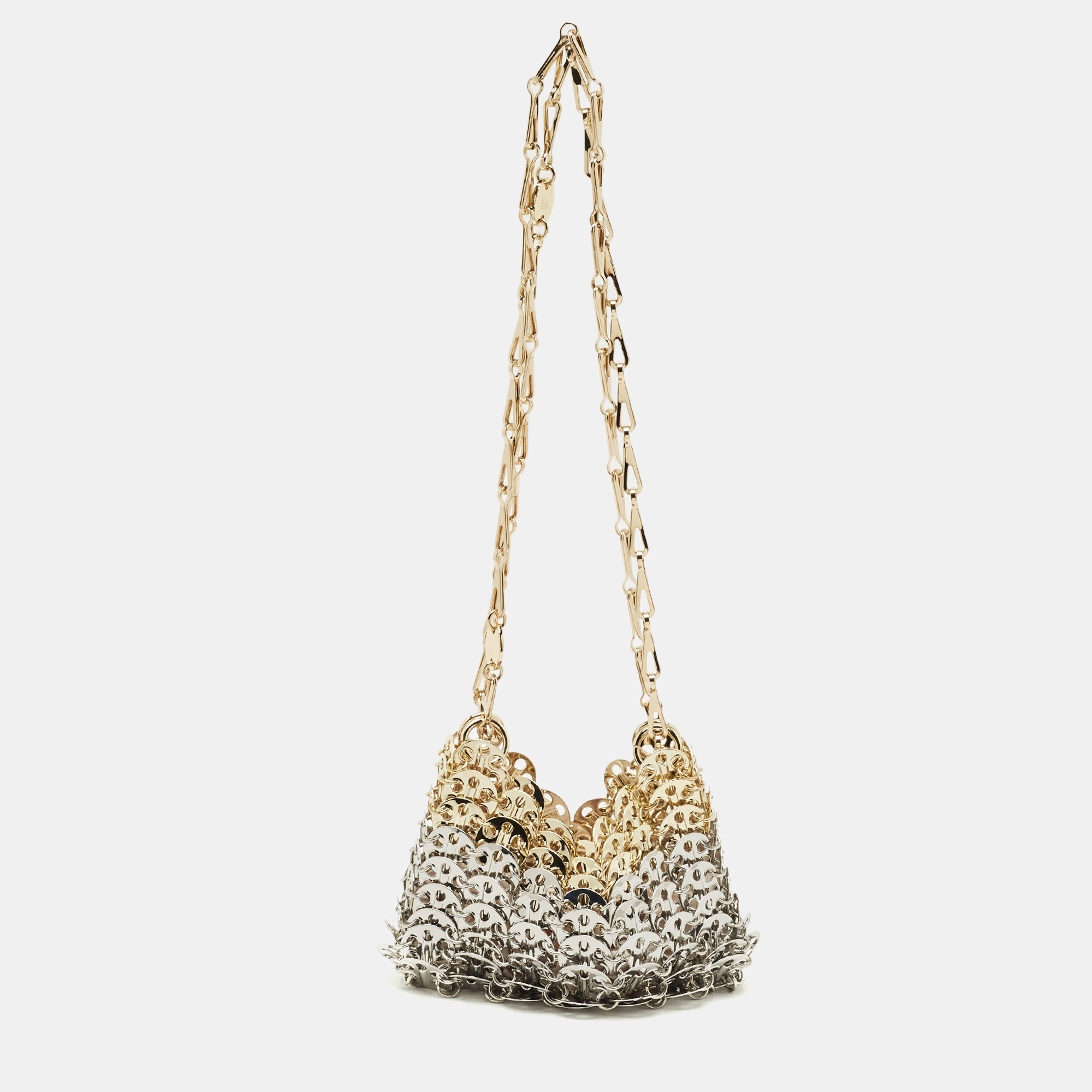 

Paco Rabanne Gold/Silver Chain Link Metal Mini Crossbody Bag