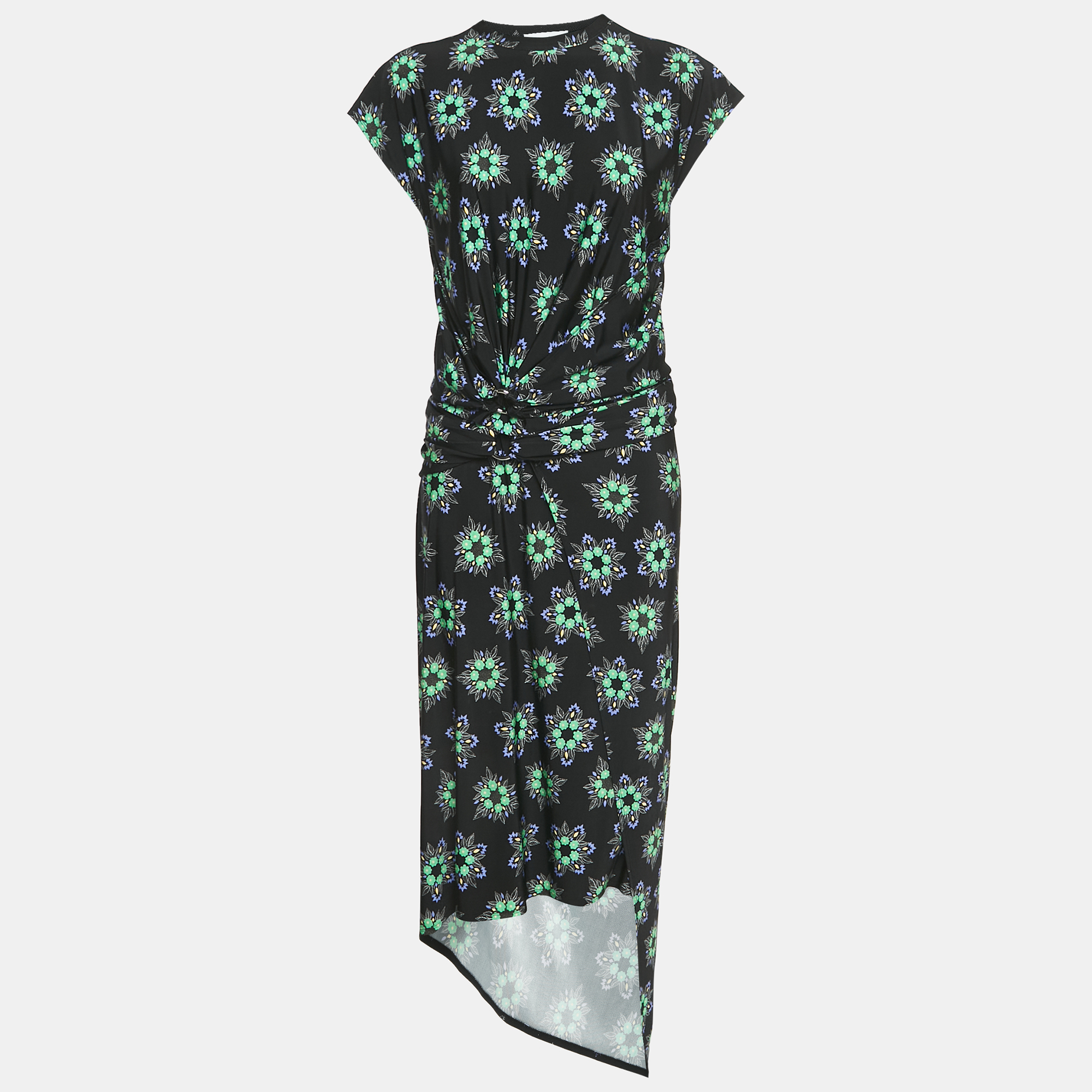 

Paco Rabanne Black Floral Print Jersey Skirt and Top Set M