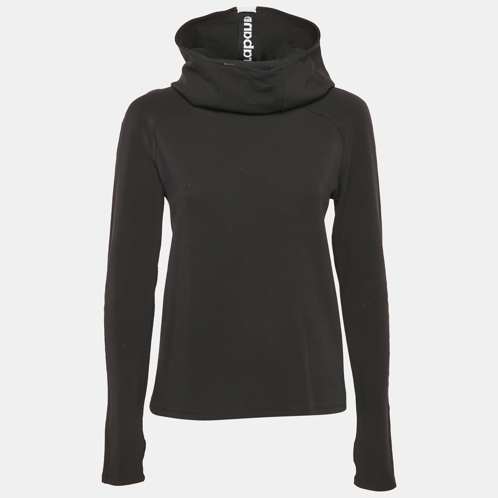 

Paco Rabanne Black Knit Logo Tape Trimmed Hoodie M