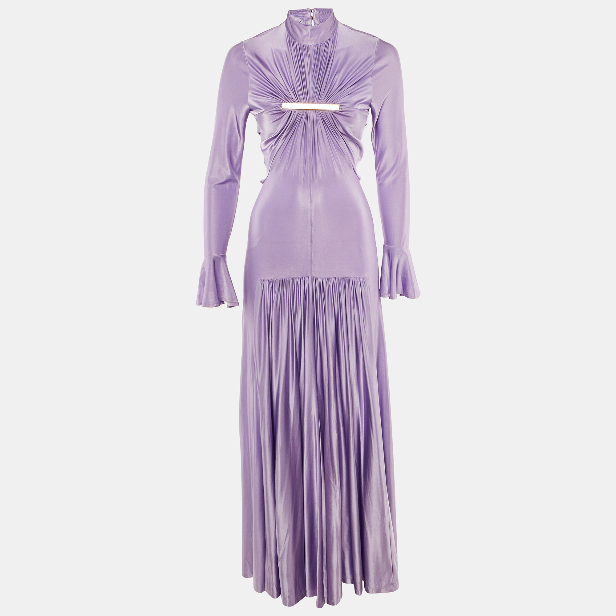 

Paco Rabanne Lavender Jersey Metal Detail Gown S, Purple