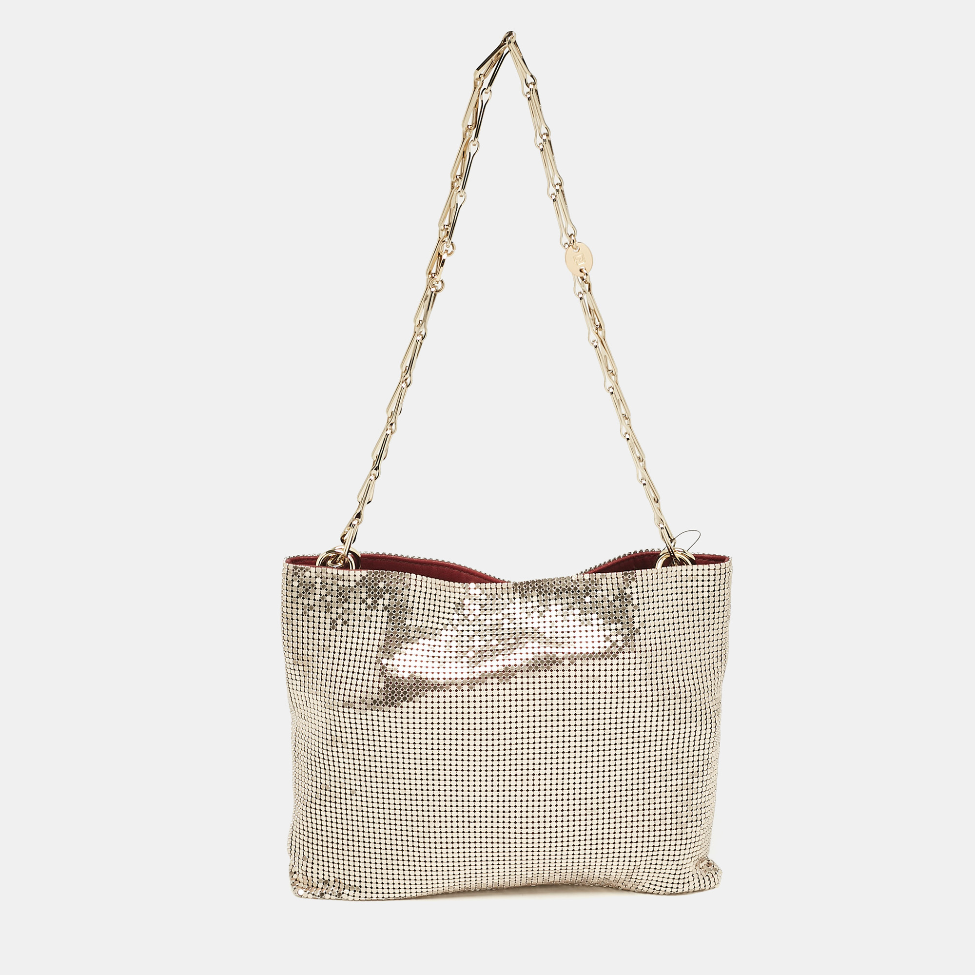 

Paco Rabanne Gold Chainmail Clutch Bag