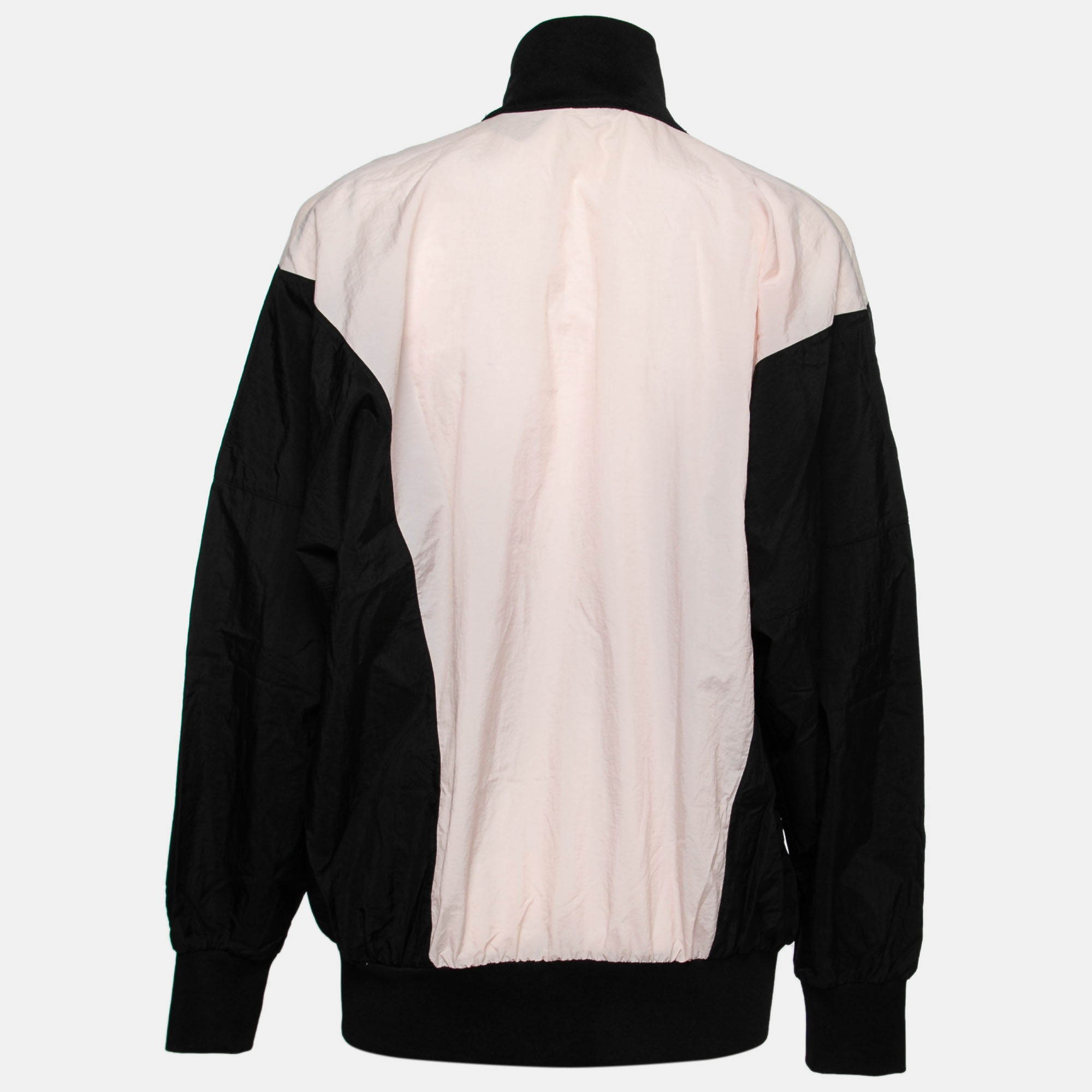 

Palm Angels Black & Pink Color Block Synthetic Track Jacket
