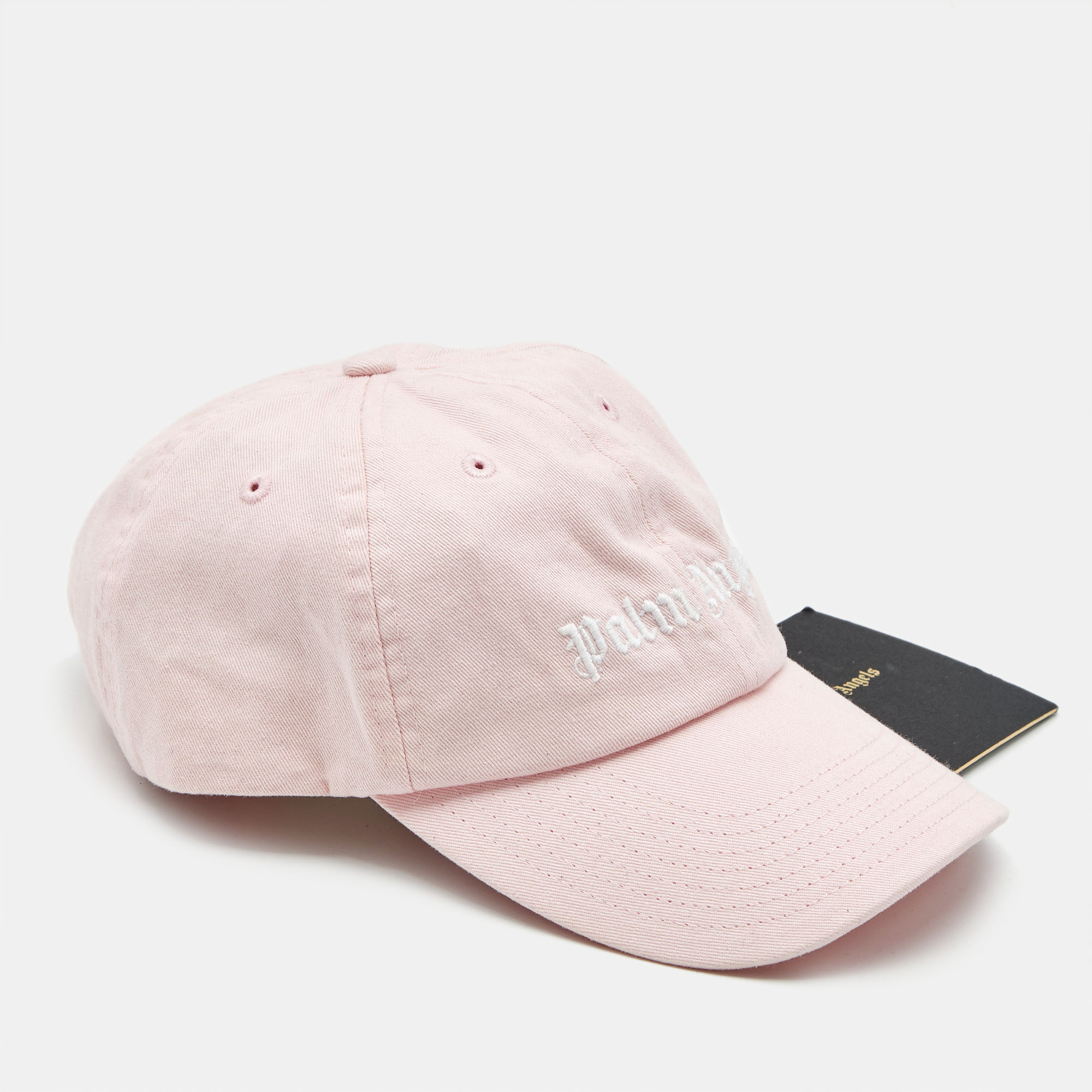 

Palm Angels Pink Logo Embroidered Cotton Baseball Cap