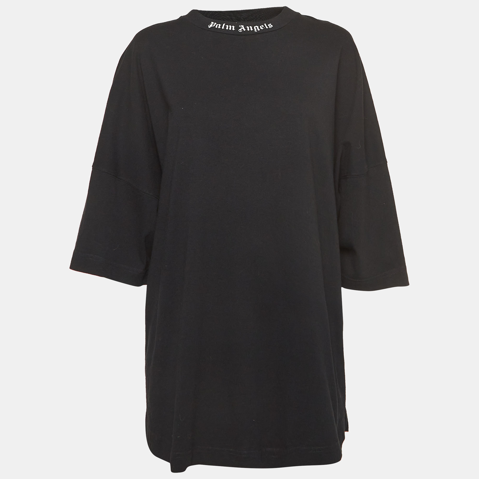 

Palm Angels Black Logo Print Cotton Oversized T-Shirt L