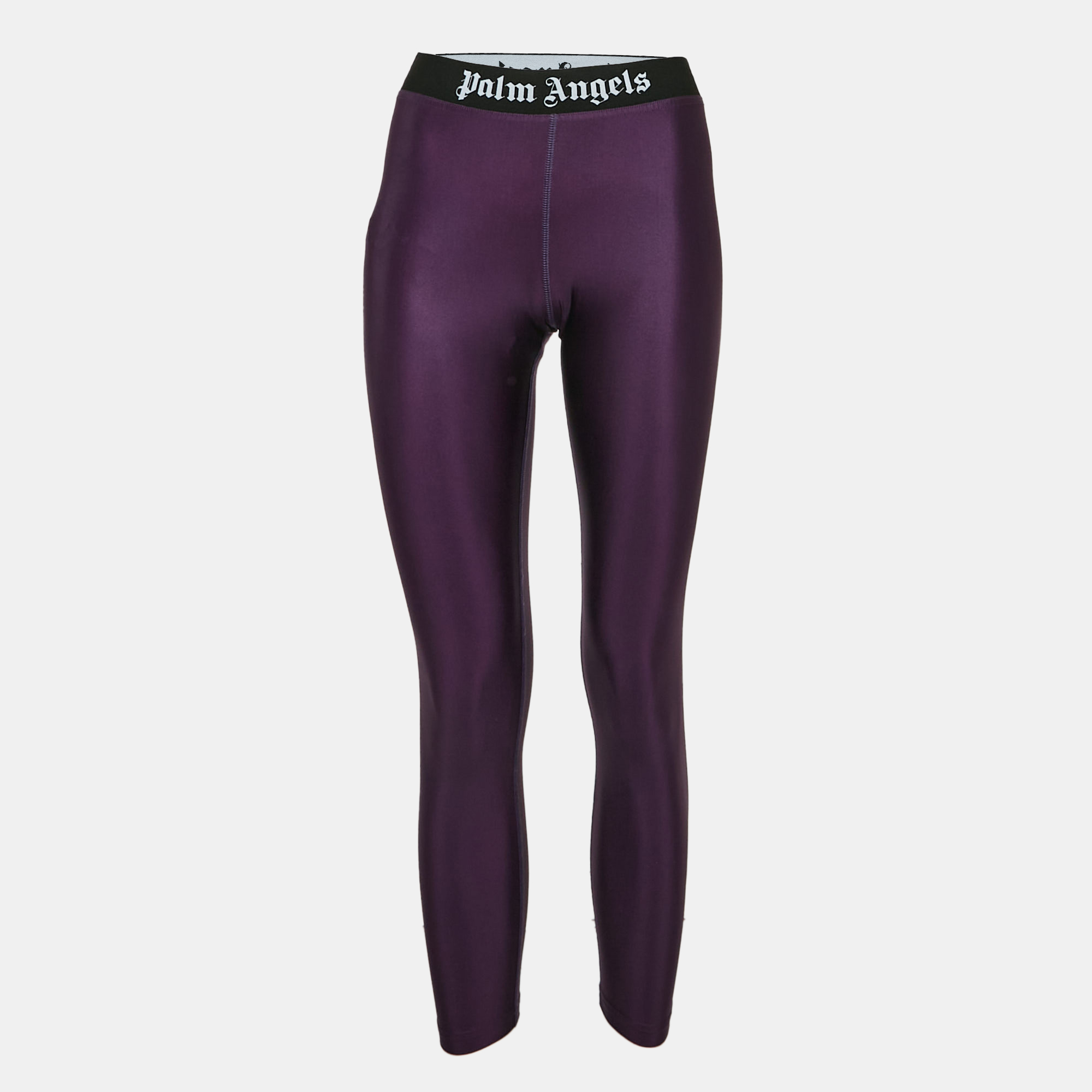 

Palm Angels Purple Logo Waistband Jersey Track Leggings L