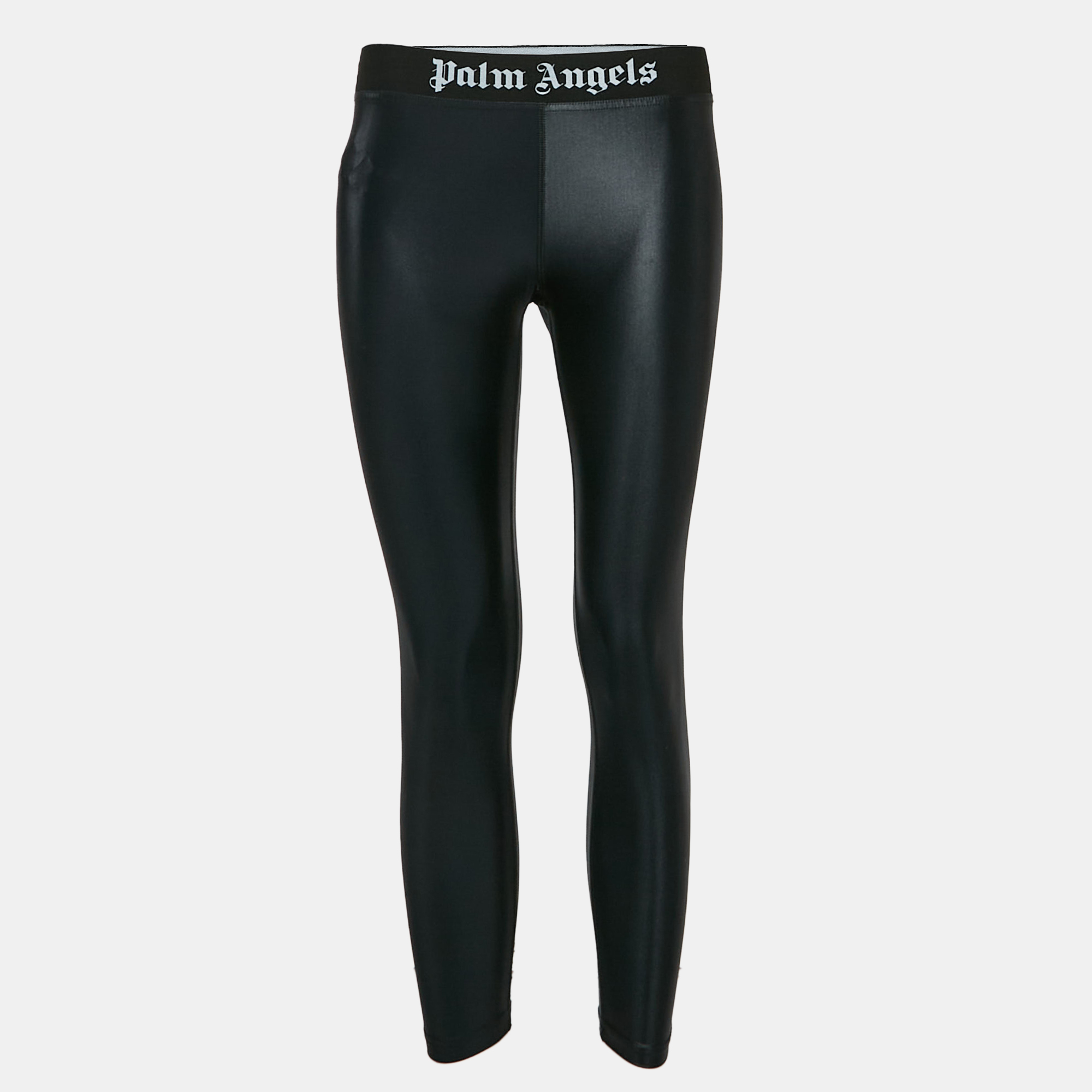 

Palm Angels Black Logo Waistband Jersey Track Leggings L