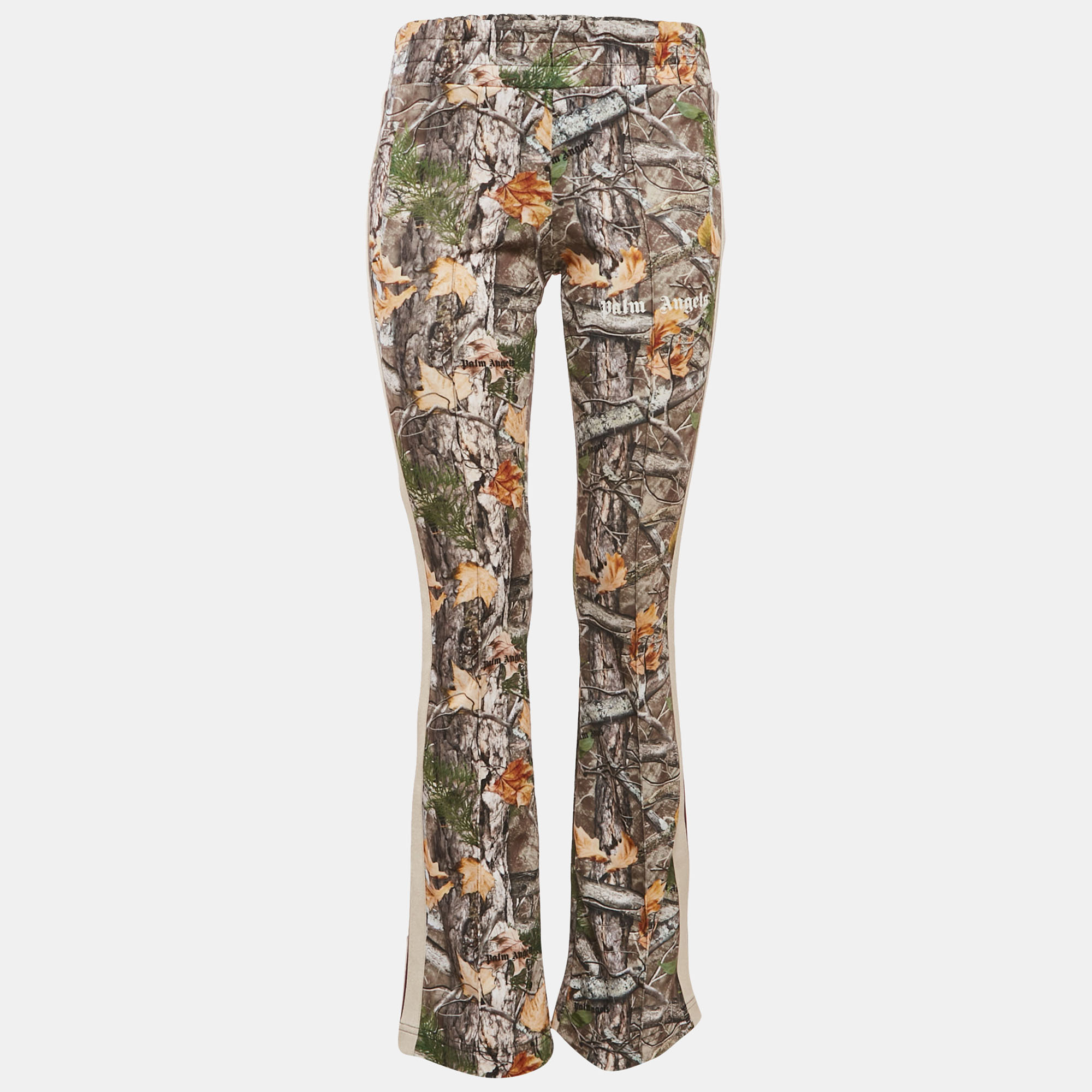 

Palm Angels Multicolor Woodland Camo Print Jersey Track Pants XS