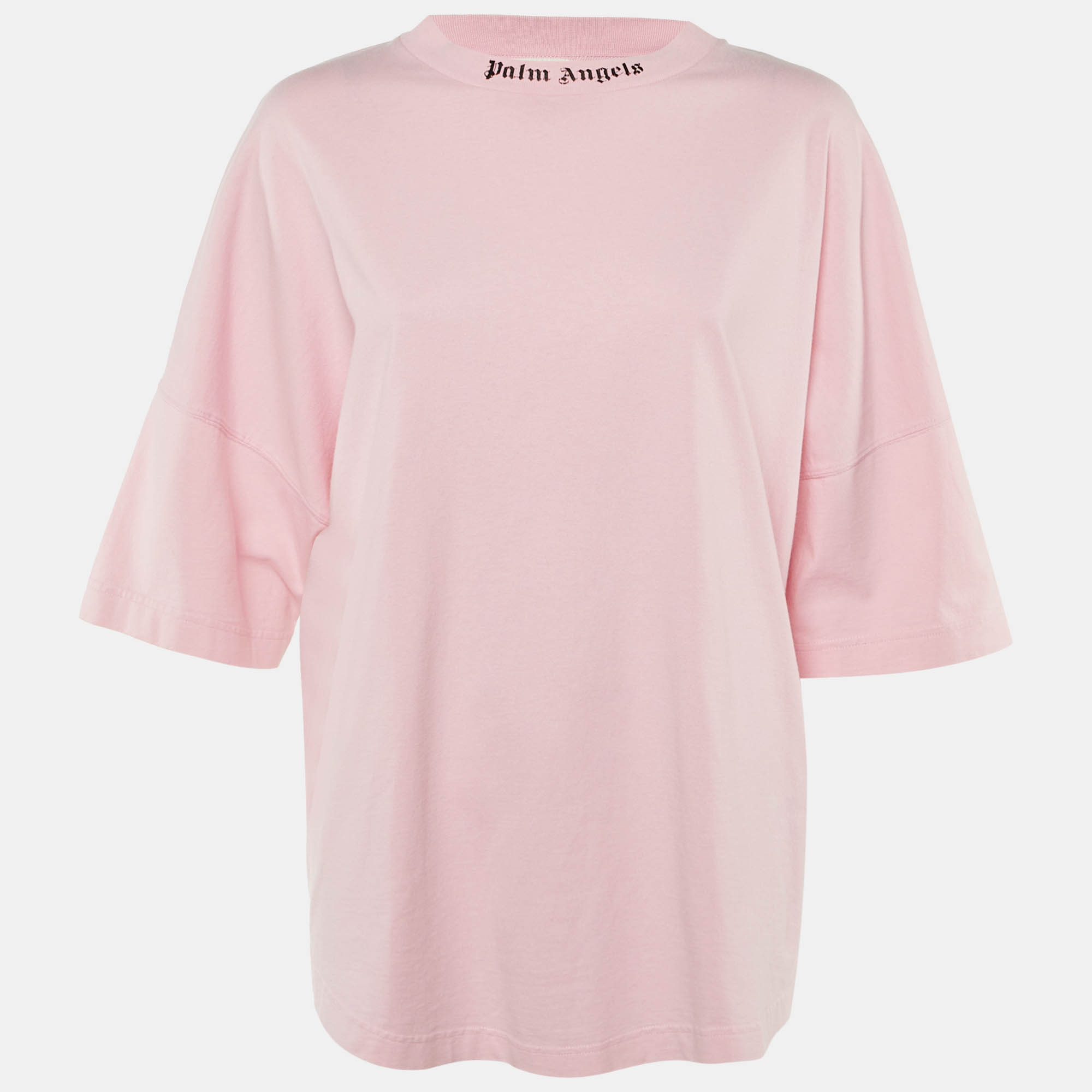 Pre-owned Palm Angels Pink Cotton Knit Oversized T-shirt M