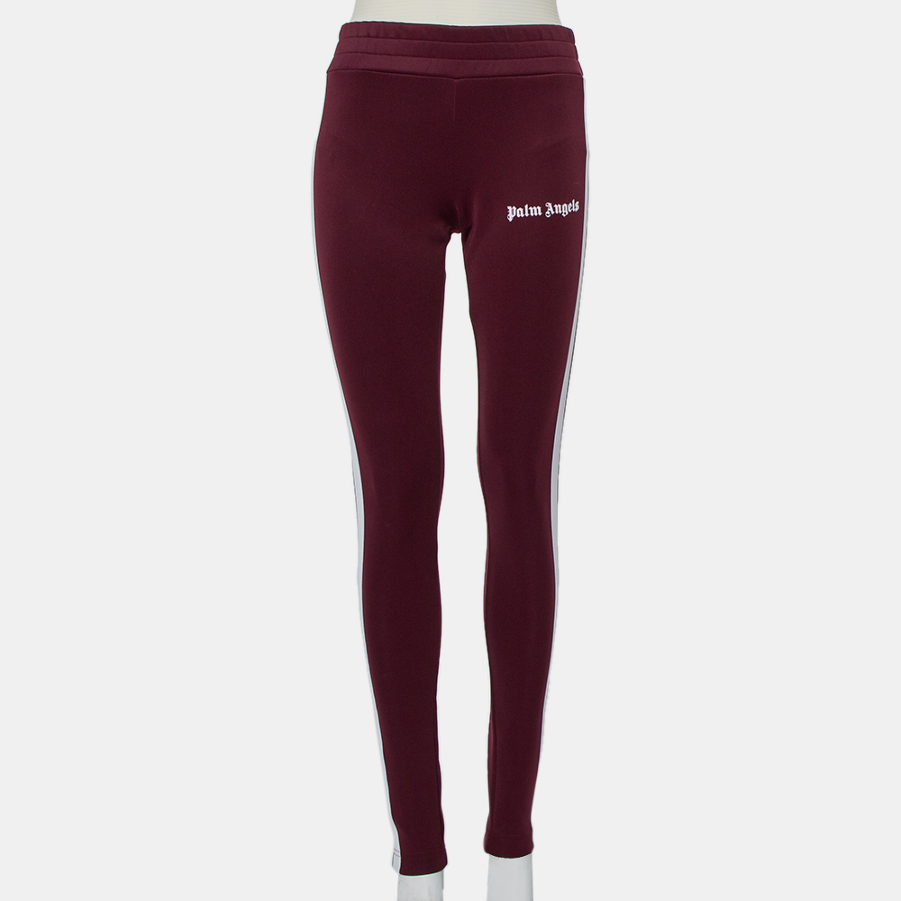 Introduce this pair of leggings to your activewear collection. This Palm Angels design is made using jersey fabric and cut to offer a great fit. The pair features the brand detail on the front and stripes on the sides.