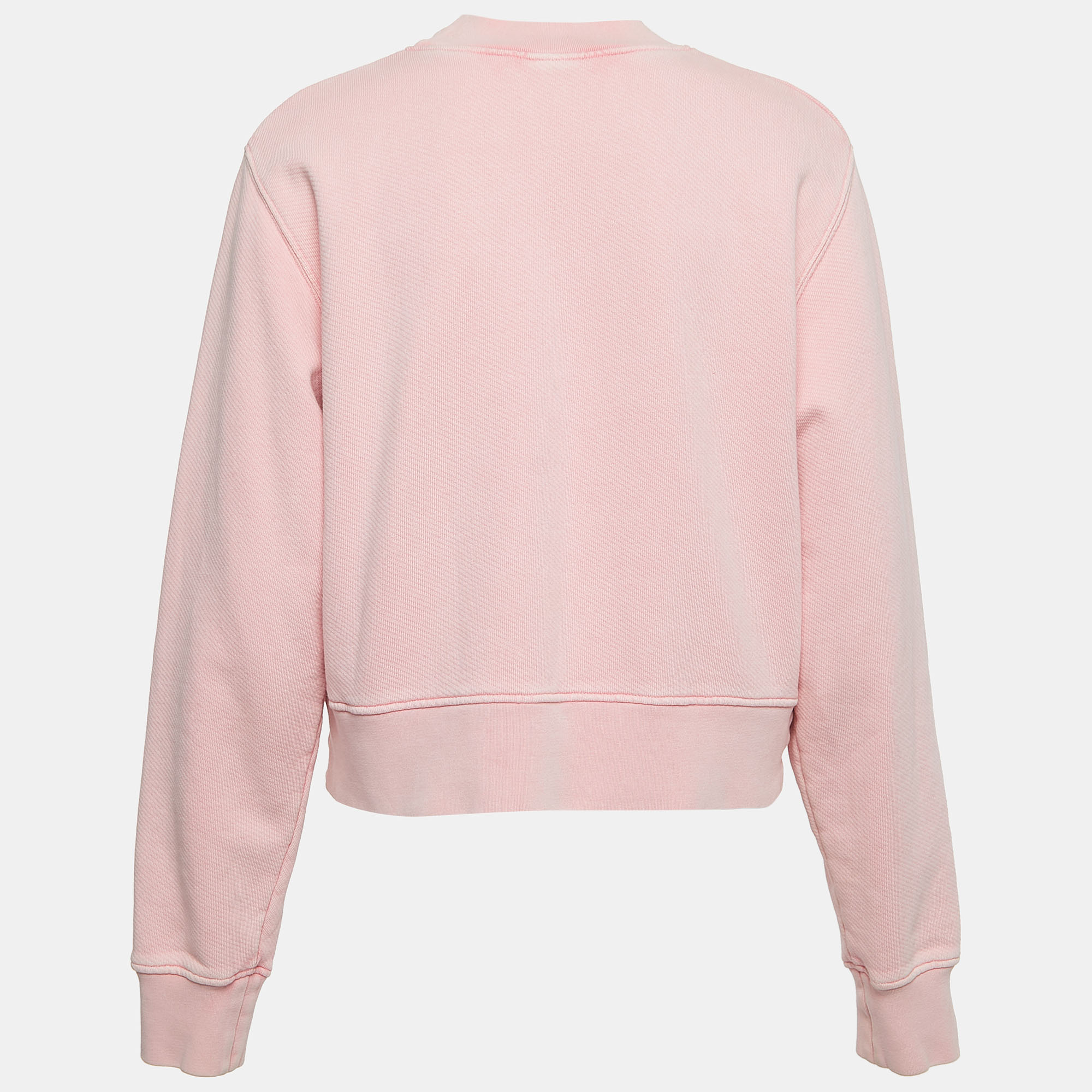 

Palm Angels Pink Teddy Bear Print Cotton Crew Neck Sweatshirt