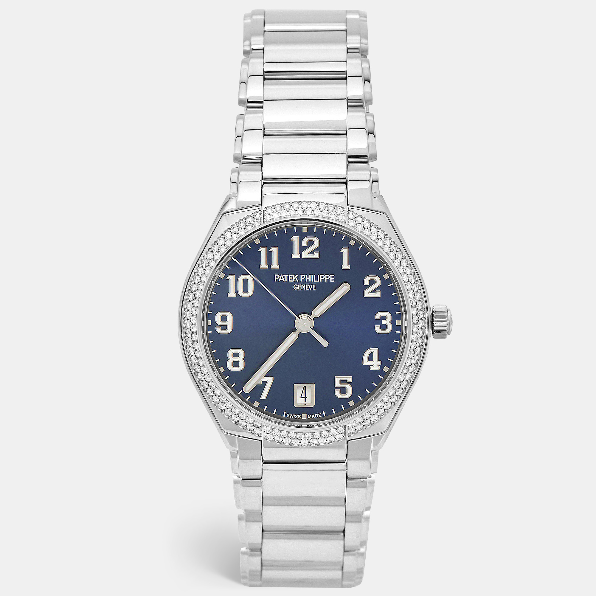 

Patek Philippe Blue Stainless Steel Diamond Twenty-4, Silver