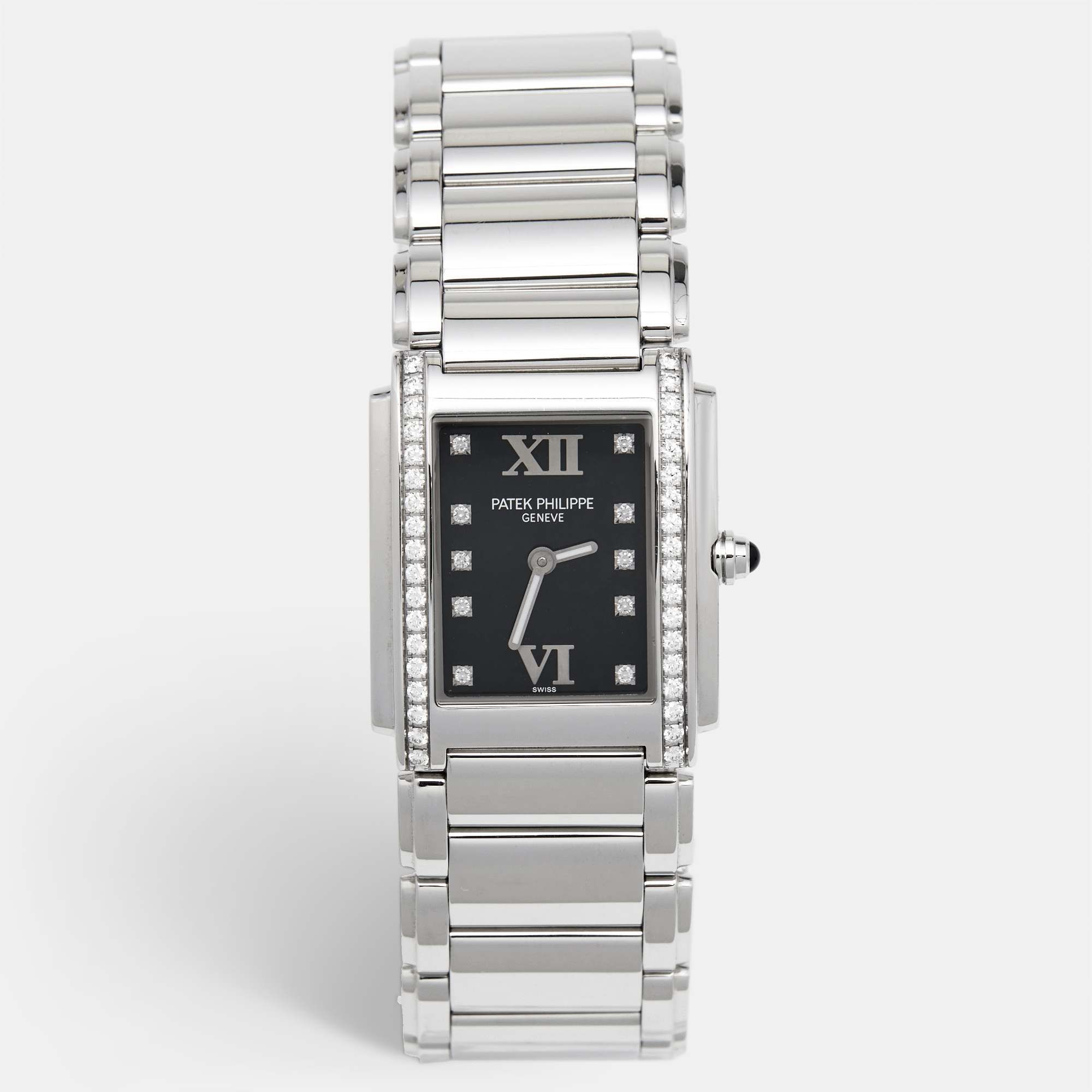 

Patek Philippe Black Stainless Steel Diamond Twenty-4