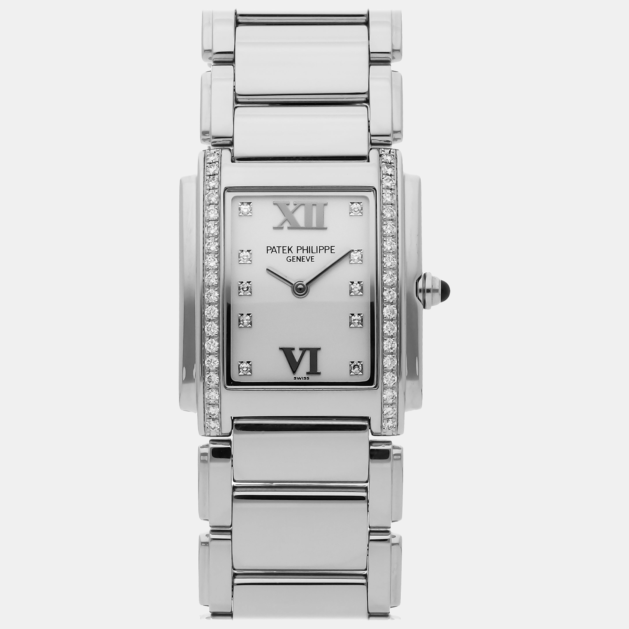 

Patek Philippe Silver Stainless Steel Twenty-4 Quartz Women's Wristwatch 25 mm