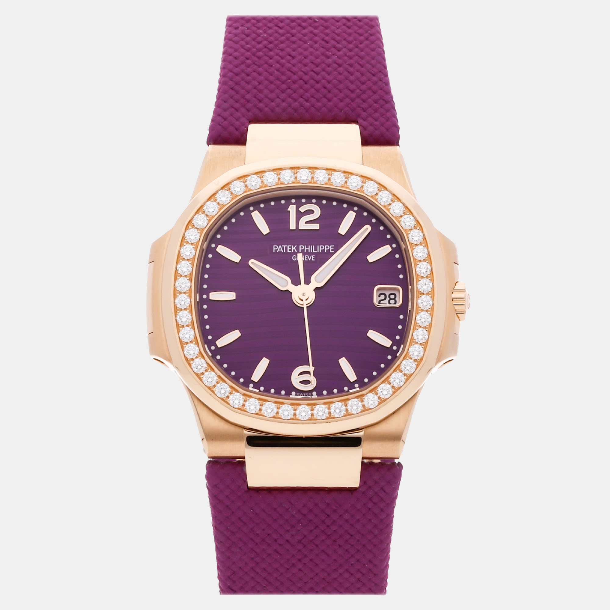 

Patek Philippe Nautilus 7010R-013 Quartz Women's Wristwatch, Purple