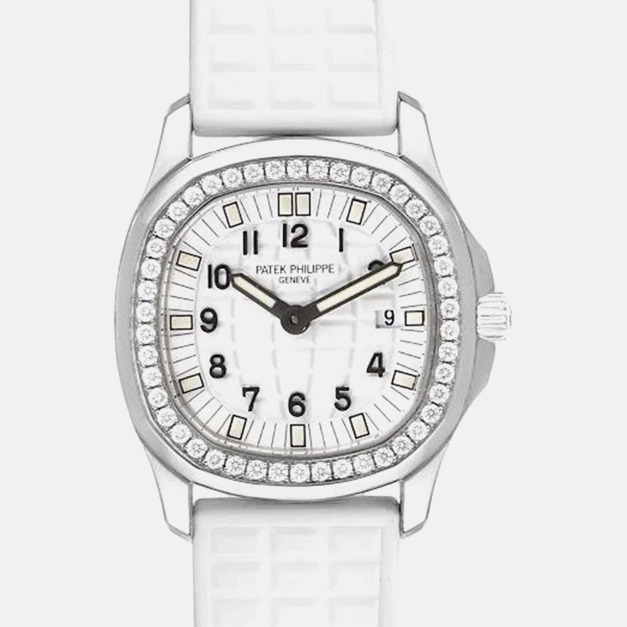 

Patek Philippe Aquanaut 4961A Quartz White Stainless-Steel Women's Wristwatch 28 mm