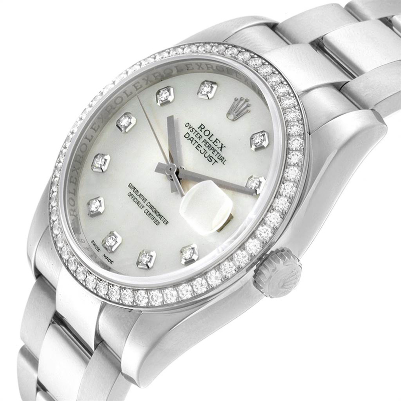 

Rolex MOP Diamond and Stainless Steel Datejust, White