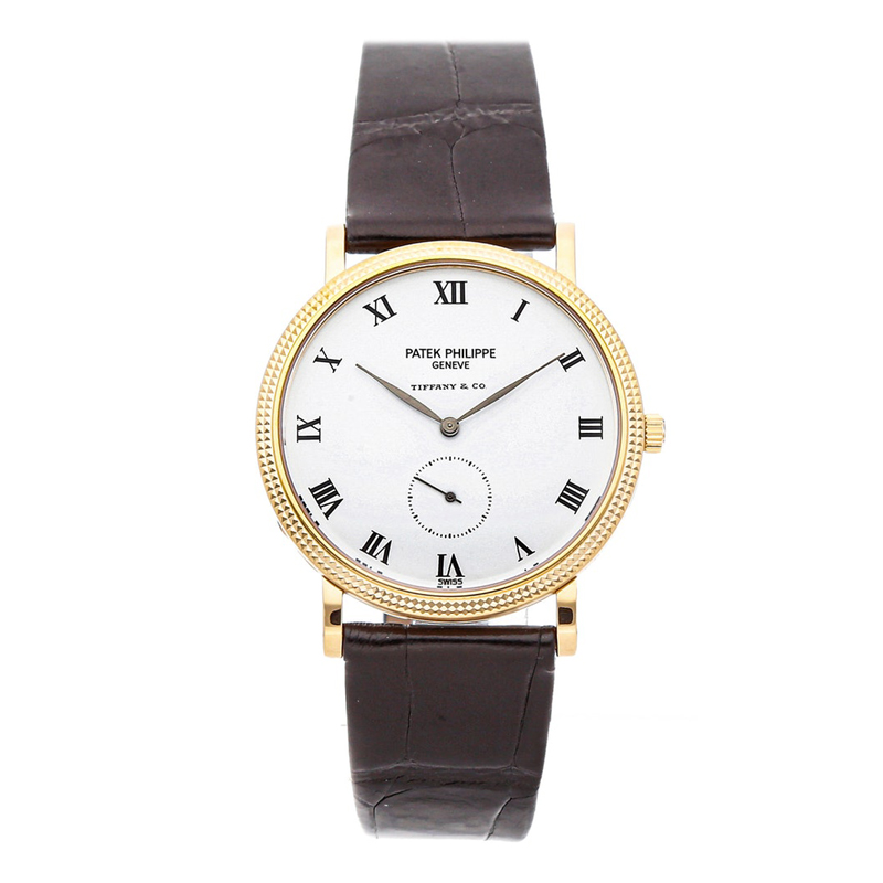 Pre-owned Patek Philippe Patek Phillipe White 18k Yellow Gold Calatrava ...