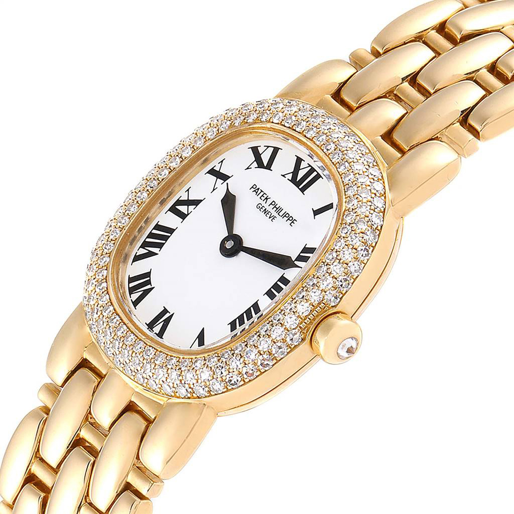 

Patek Philippe White Porcelain Diamonds Pave