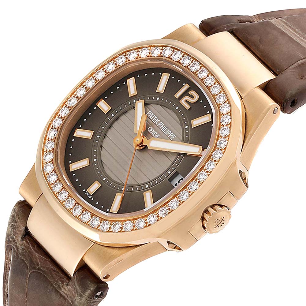 

Patek Philippe Bronze Diamonds Bezel Rose Gold, Brown