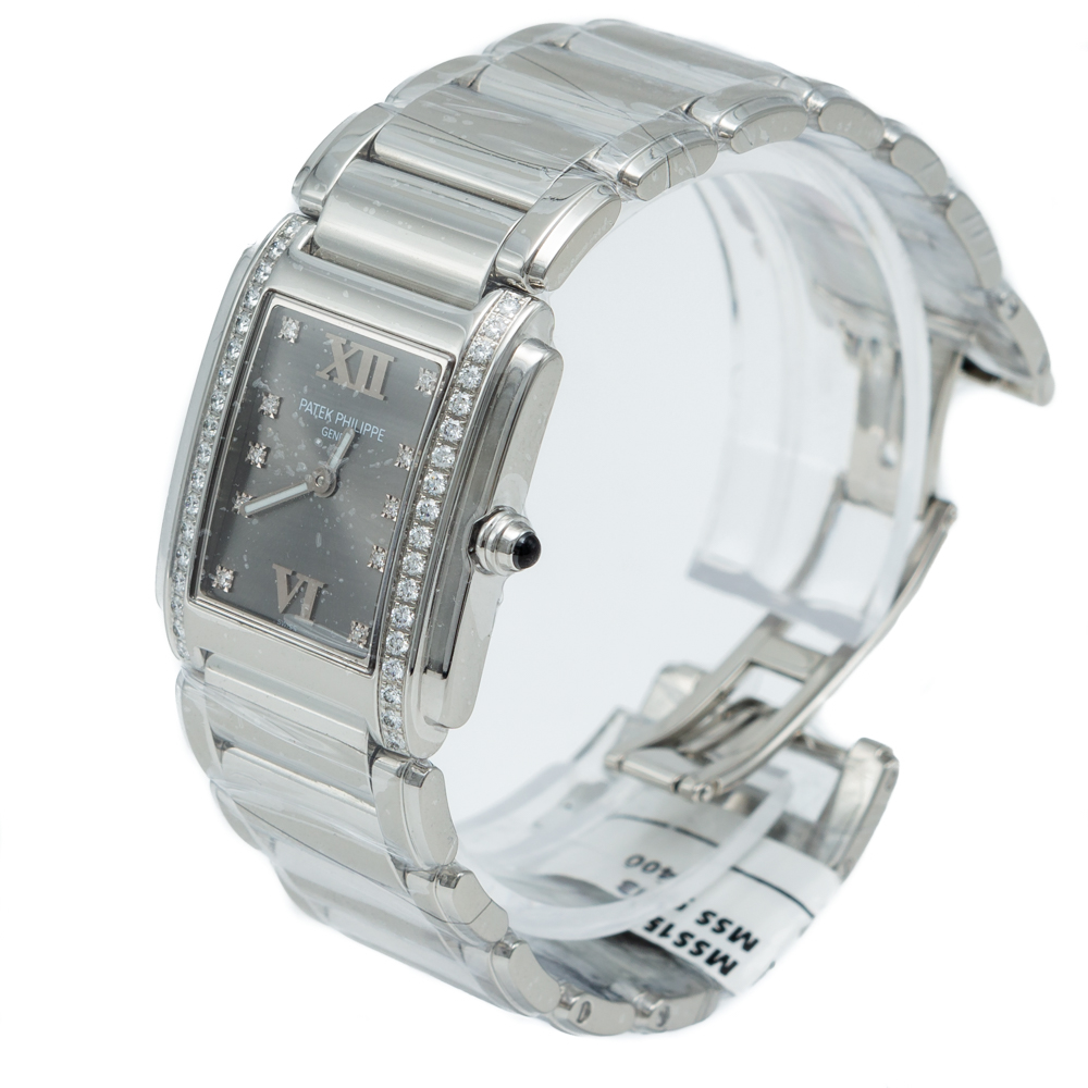 

Patek Philippe Twenty-4 Stainless Steel Diamond Women's Wristwatch, Grey