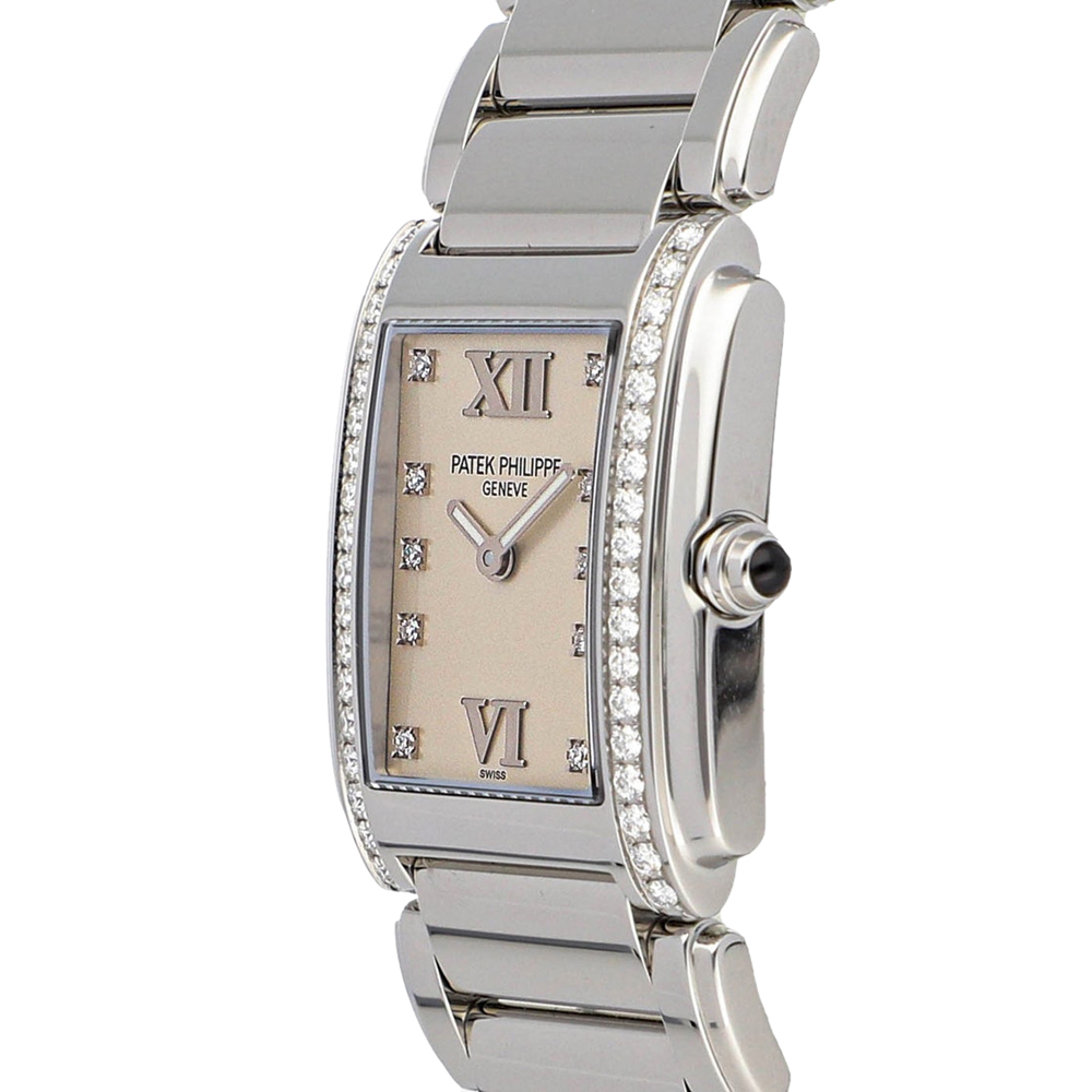 

Patek Philippe Silver Diamonds Stainless Steel Twenty