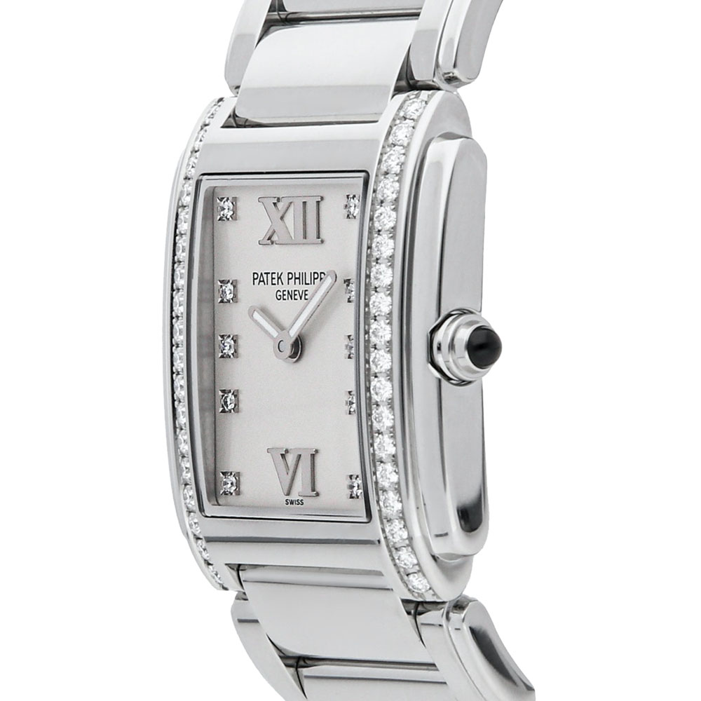 

Patek Philippe Silver Diamonds Stainless Steel Twenty-4