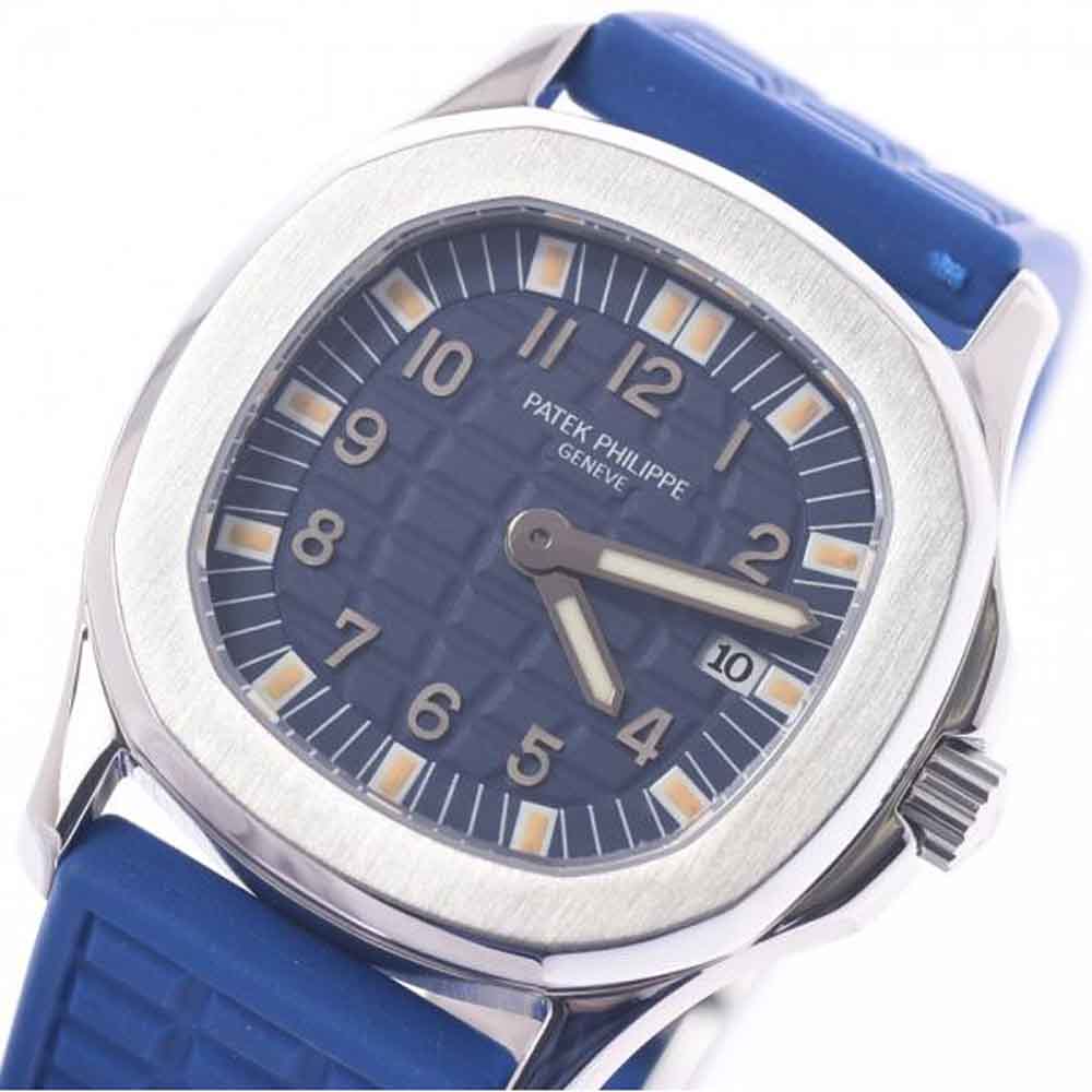 

Patel Philippe Blue Stainless Steel Aquanaut 4960A-001 Women's Wristwatch 29.5 MM