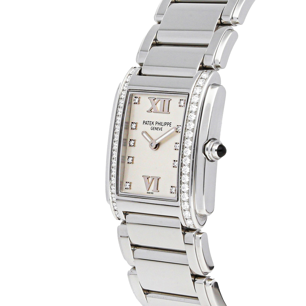 

Patek Philippe Silver Diamonds Stainless Steel Twenty-4