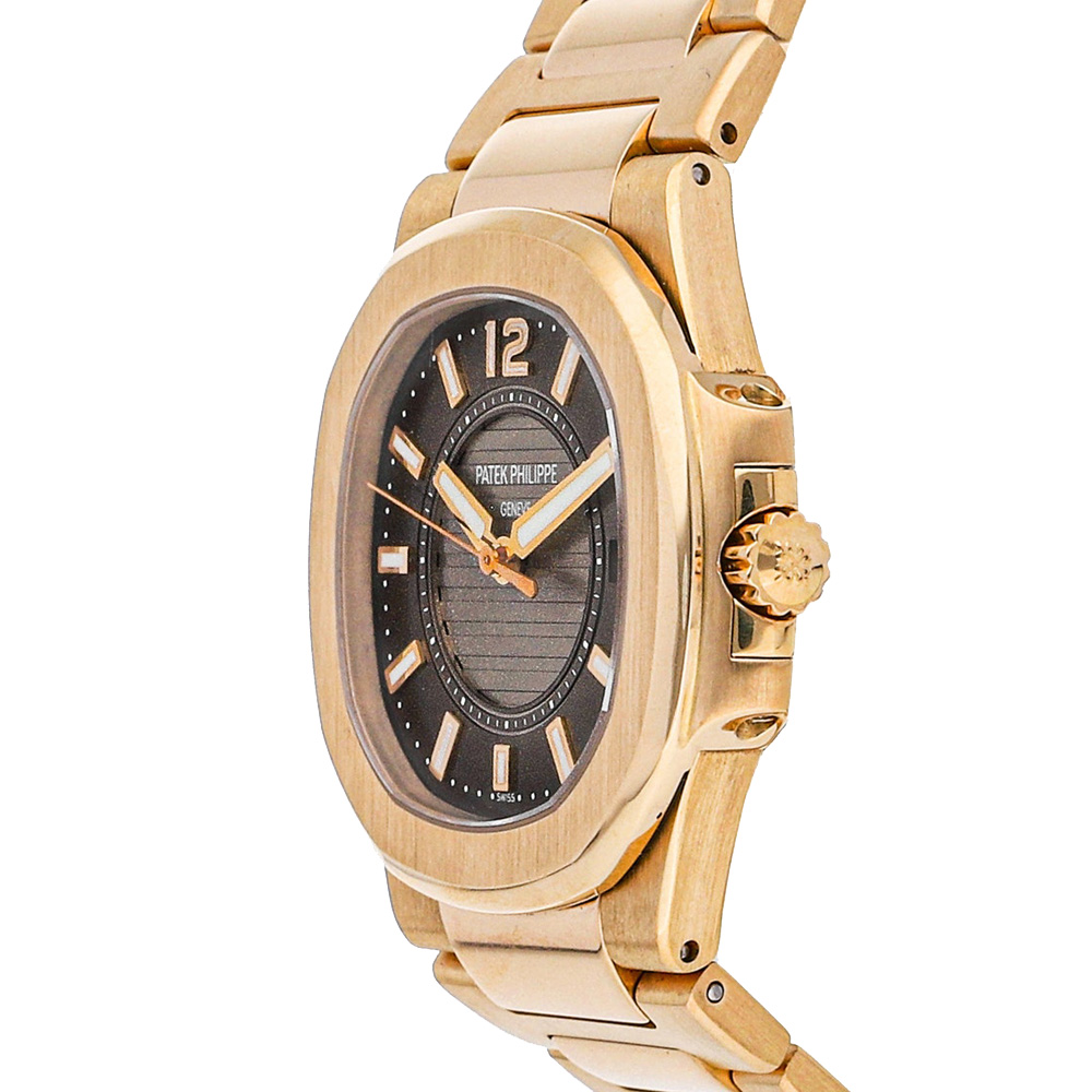 

Patek Philippe Brown 18K Rose Gold Nautilus 7011/1R-010 Women's Wristwatch 33 MM