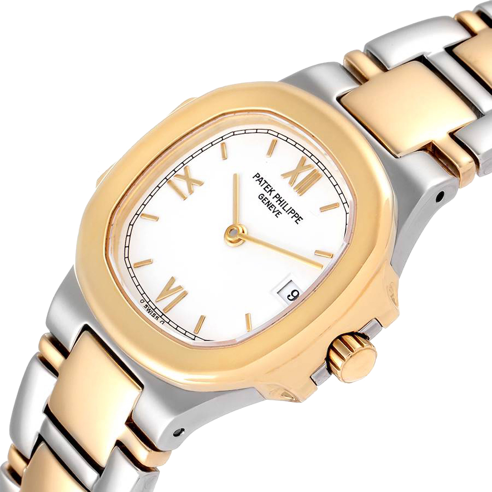 

Patek Philippe White 18K Yellow Gold And Stainless Steel Nautilus 4700 Women's Wristwatch 28 MM