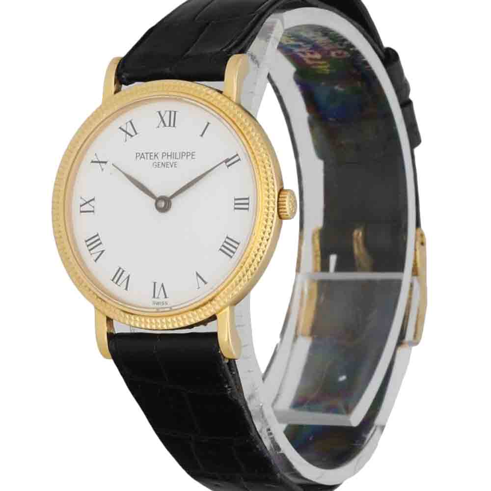 

Patek Philippe White 18K Yellow Gold Calatrava 4819 Women's Wristwatch 25 MM