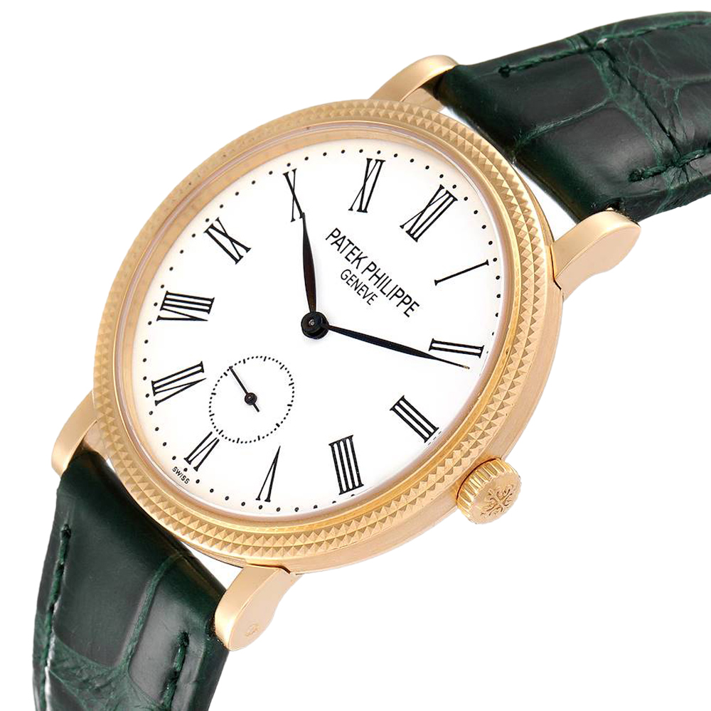 

Patek Philippe White 18K Yellow Gold Calatrava 7119 Women's Wristwatch 31 MM