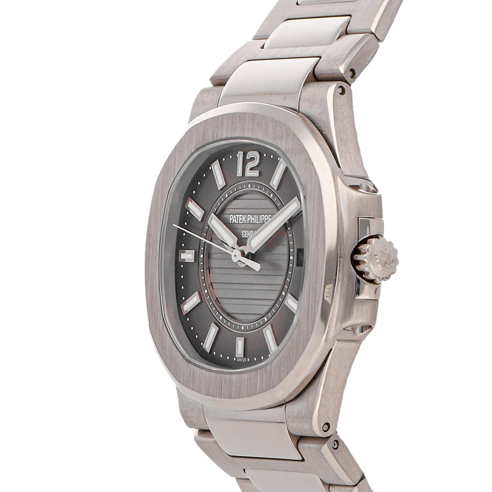 

Patek Philippe Grey 18K White Gold Nautilus 7011/1G-010 Women's Wristwatch 32 MM