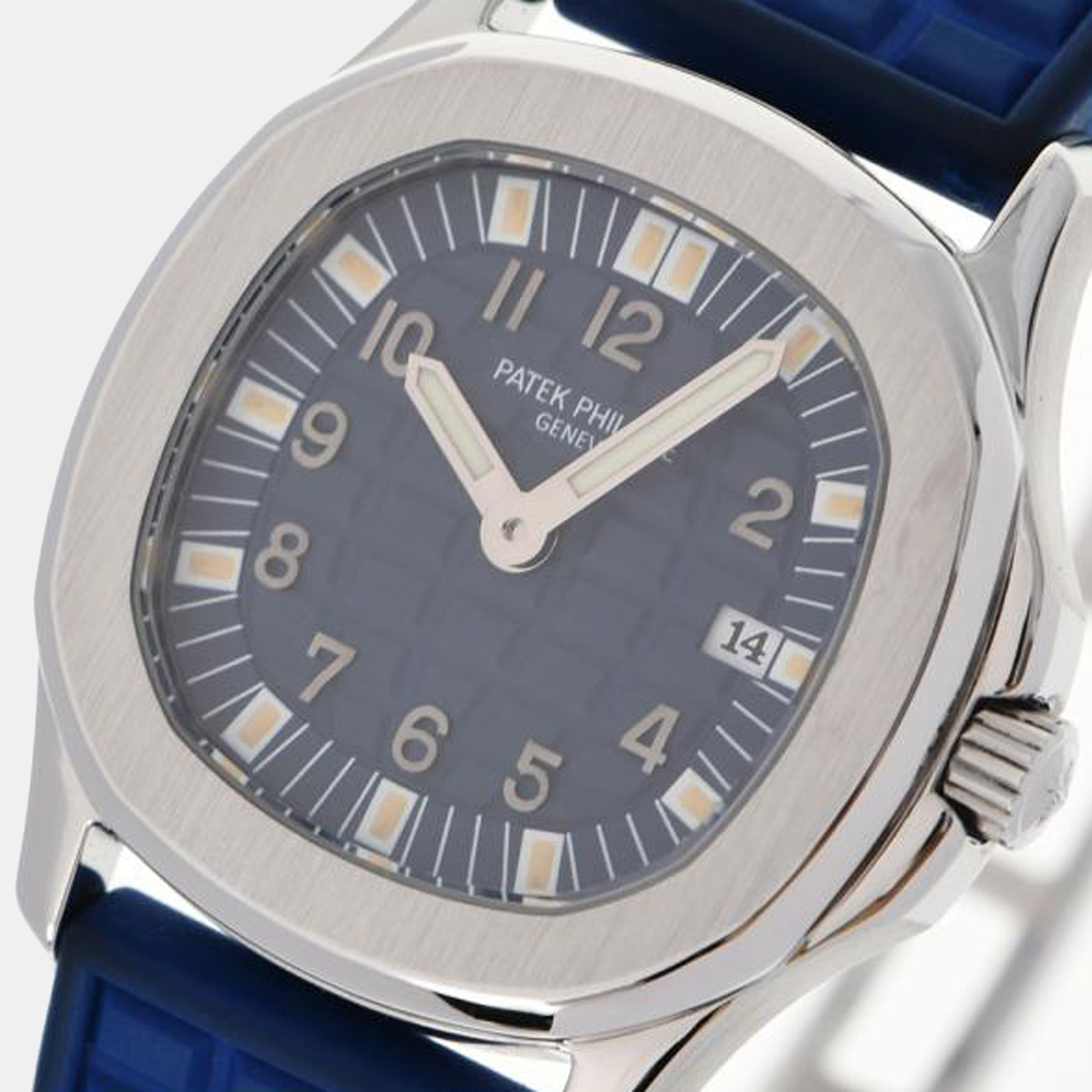 

Patek Philippe Blue Stainless Steel Aquanaut 4960A-001 Quartz Women's Wristwatch 28 mm