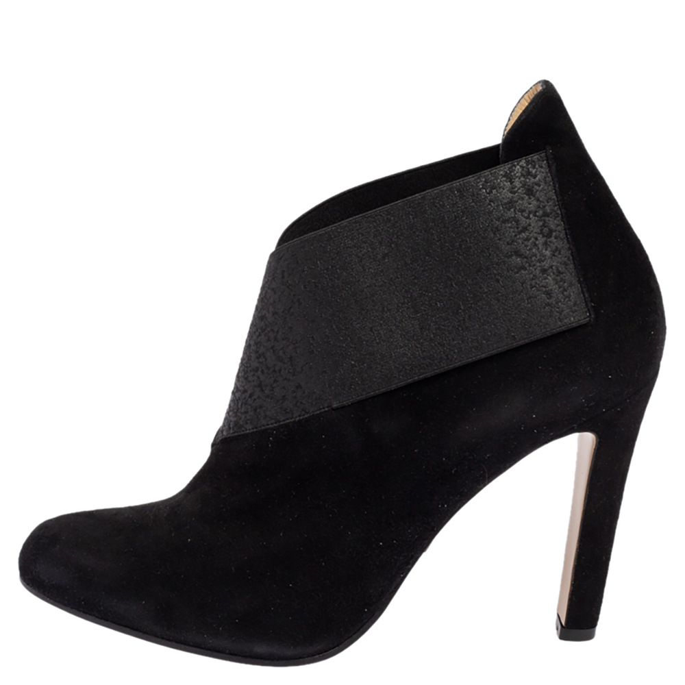 

Paul Andrew Black Suede and Elastic Ankle Booties Size