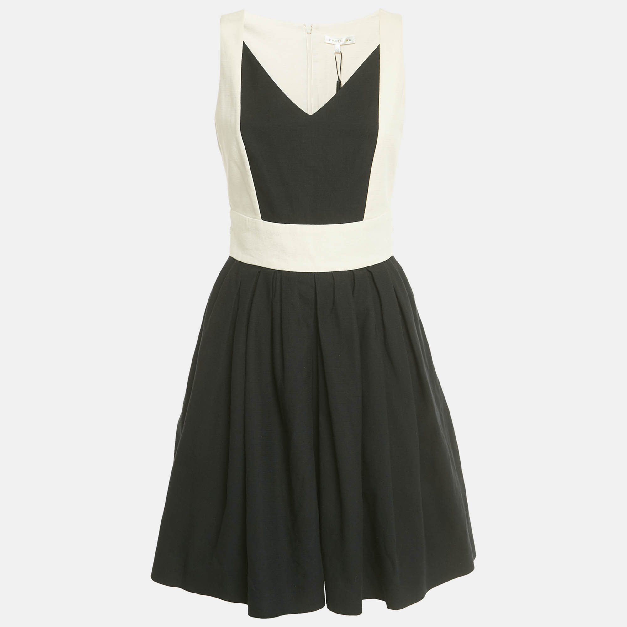 

Paule Ka Black/Beige Cotton Mini Dress M