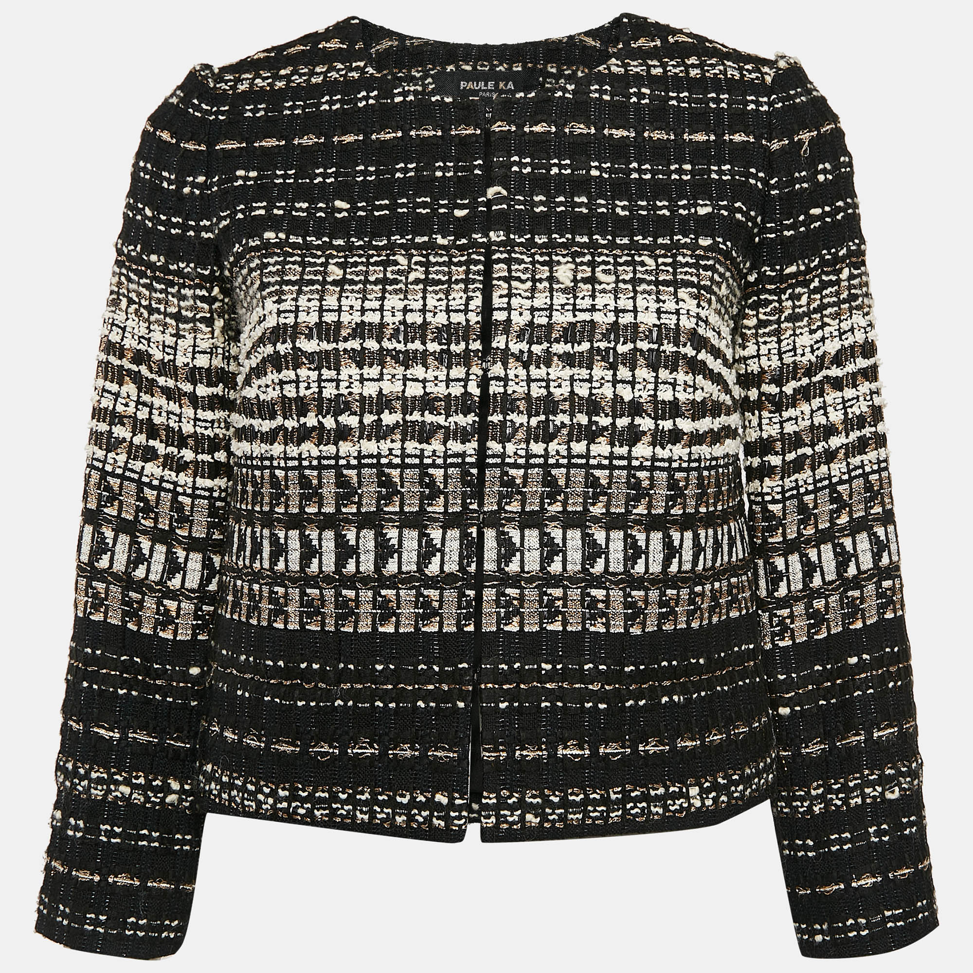 

Paule Ka Black Lurex Tweed Crop Jacket S