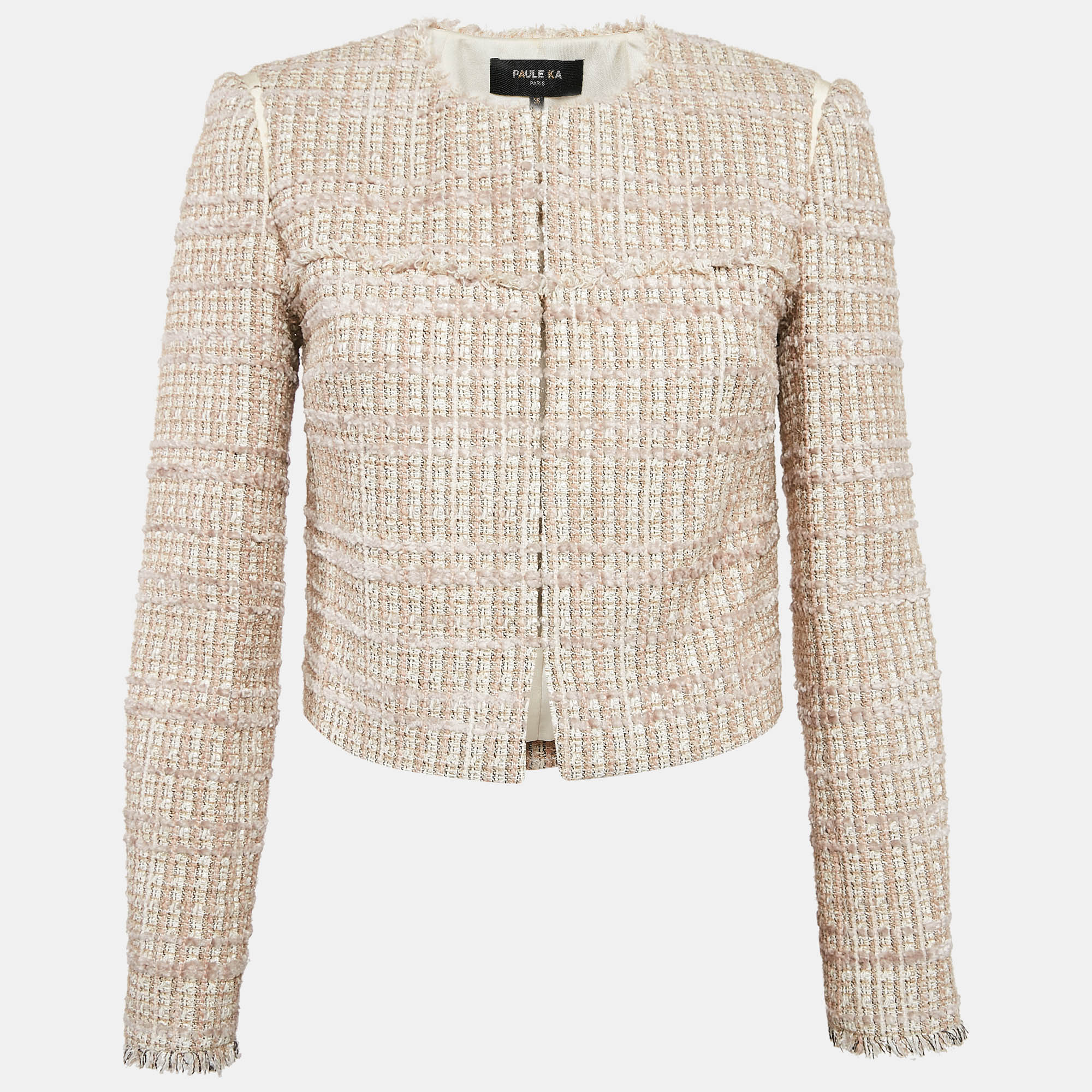 

Paule Ka White/Pink Lurex Tweed Jacket S