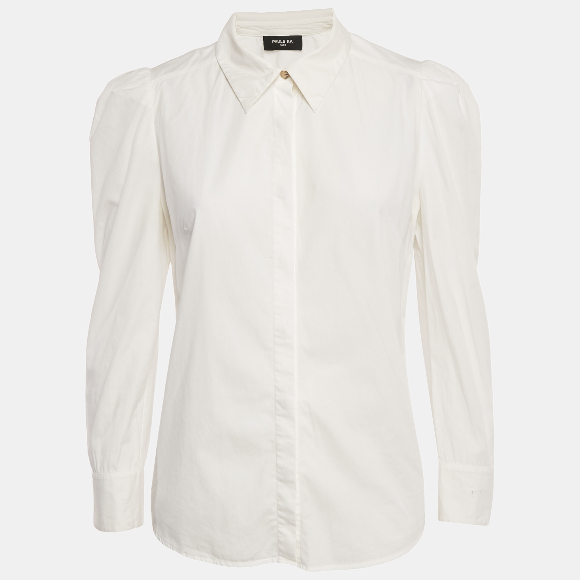 

Paule Ka White Cotton Long Sleeve Shirt S