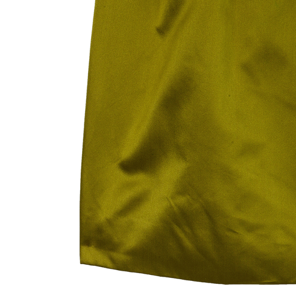 Pre-owned Paule Ka Yellow Bolero & Dress Set L In Green