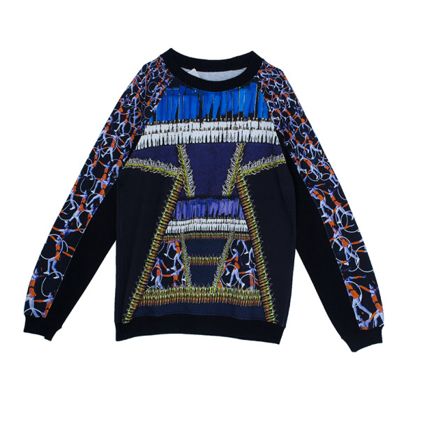 Pre Owned Peter Pilotto Printed Cotton Sweater S