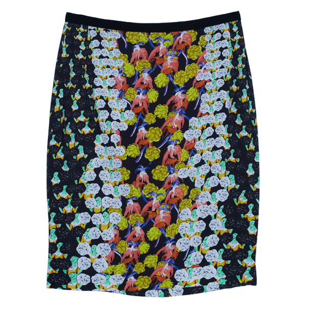 Pre Owned Peter Pilotto Erin Printed Pencil Skirt S