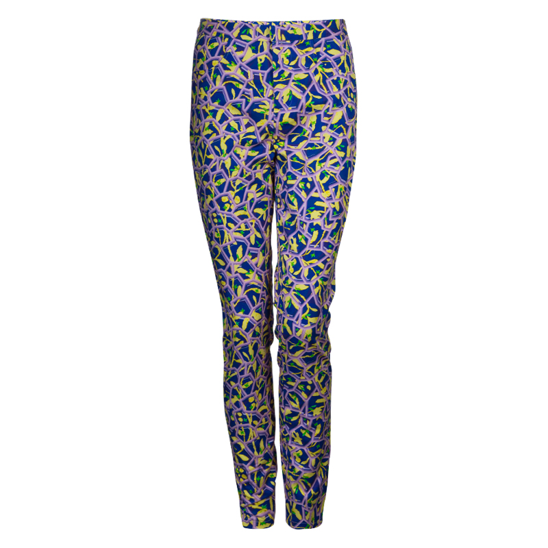 Pre Owned Peter Pilotto Multicolor Printed Cotton Trousers S